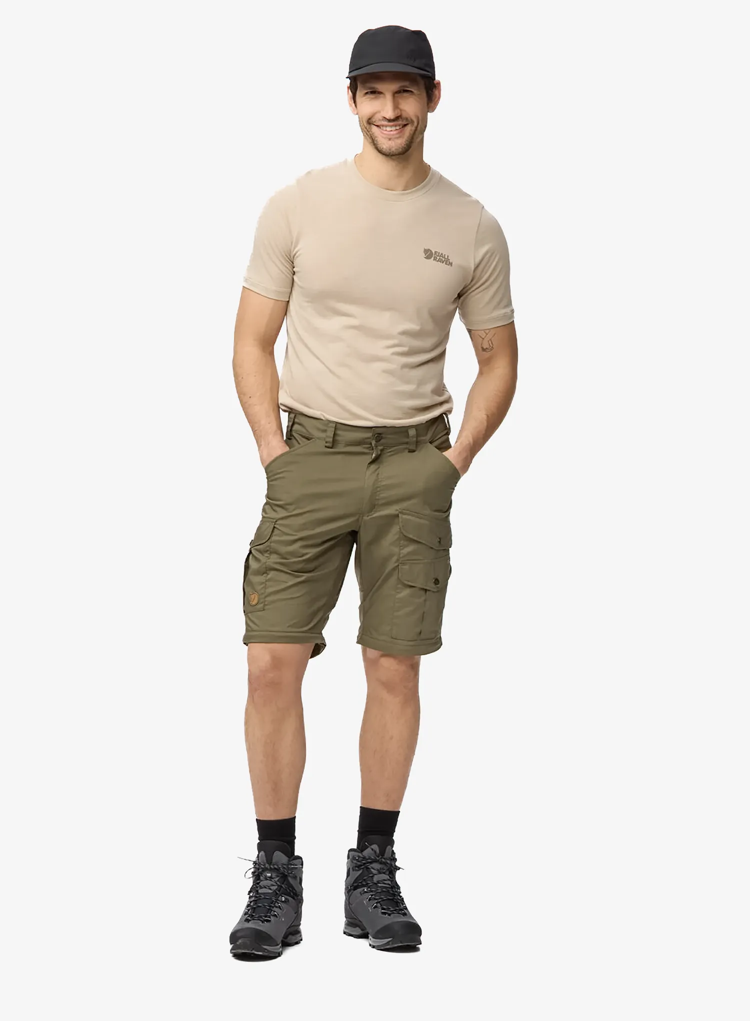 Taktične hlače Fjallraven Vidda Pro Lite Zip-off Trs - laurel green