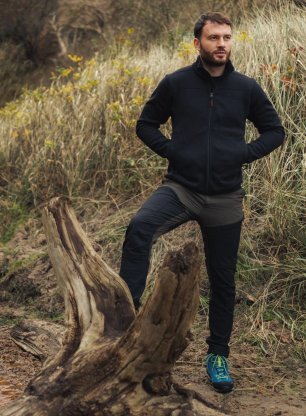 Pohodne hlače Alpinus Pular - black/olive
