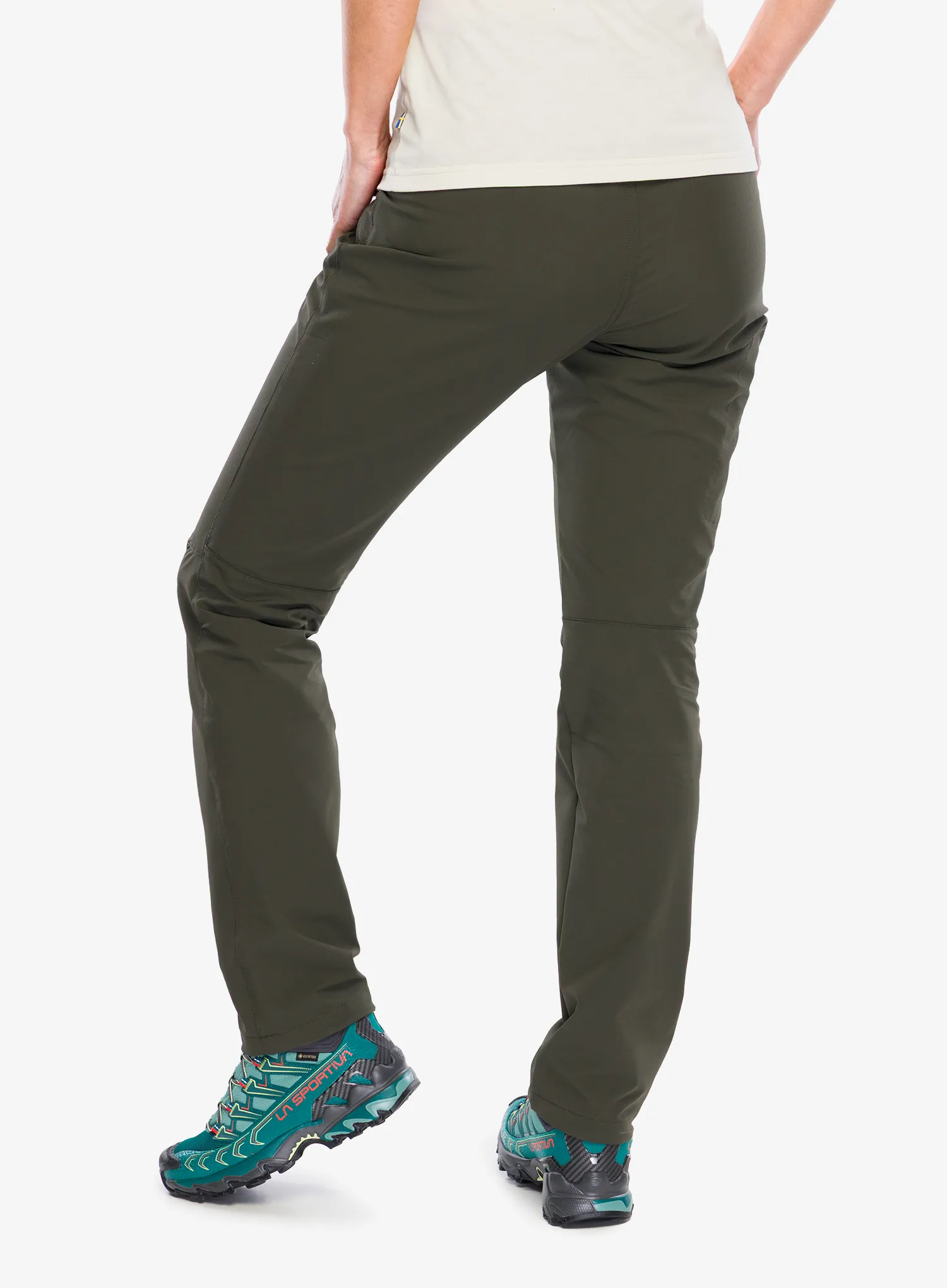 Ženske treking hlače Fjallraven Abisko Trail Stretch Trousers - deep forest