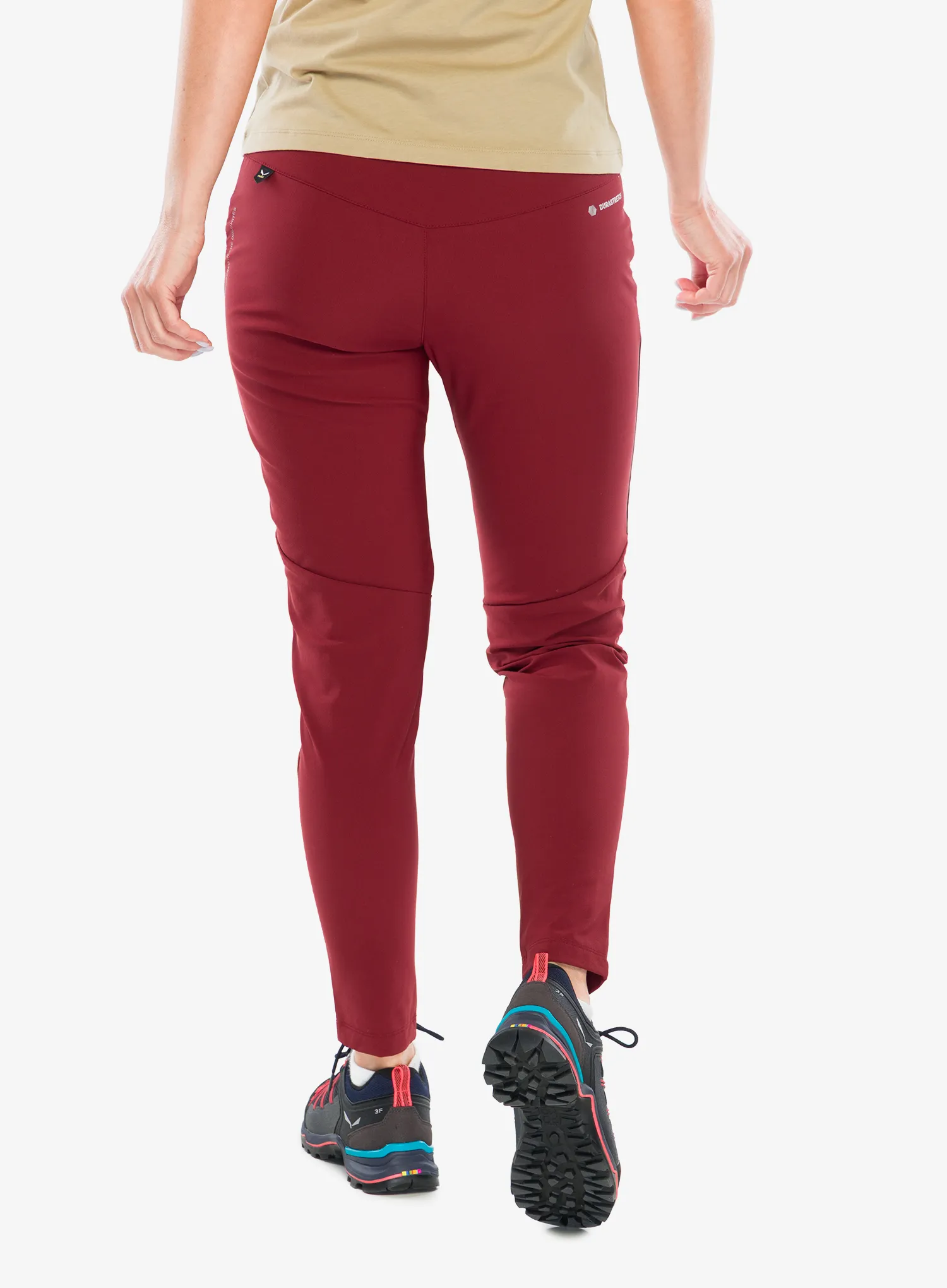 Ženske treking hlače Salewa Puez DST Warm Cargo Tights - syrah/black out