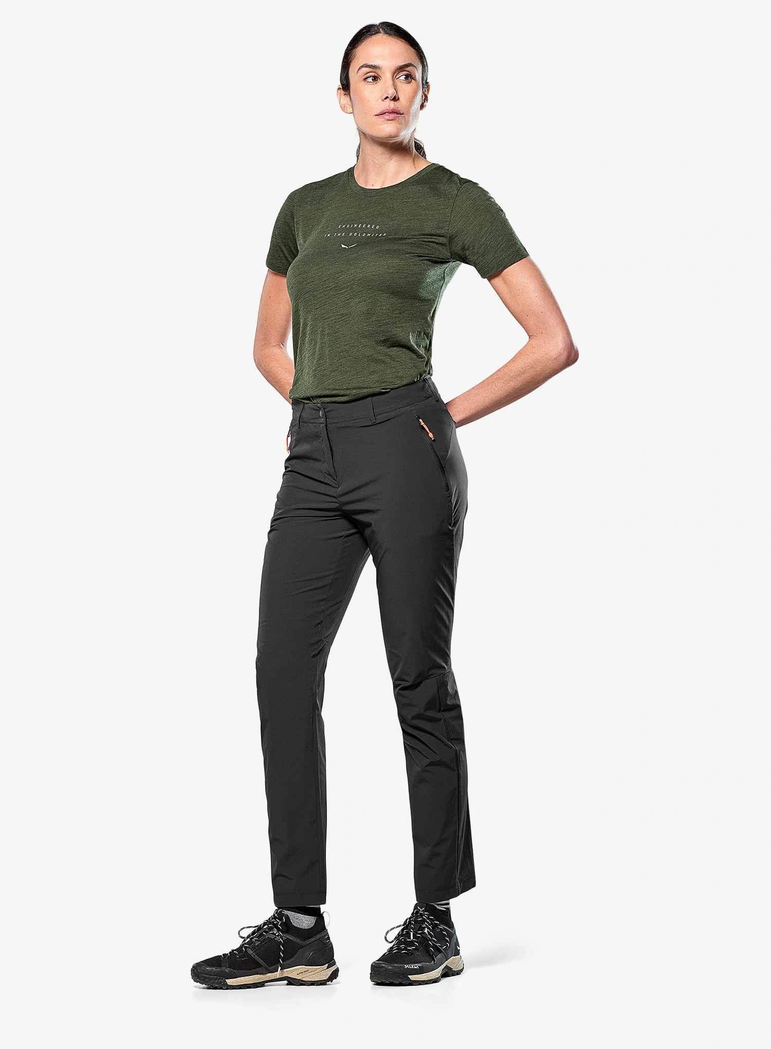 Ženske treking hlače Salewa Puez Talvena DST Pant - black out
