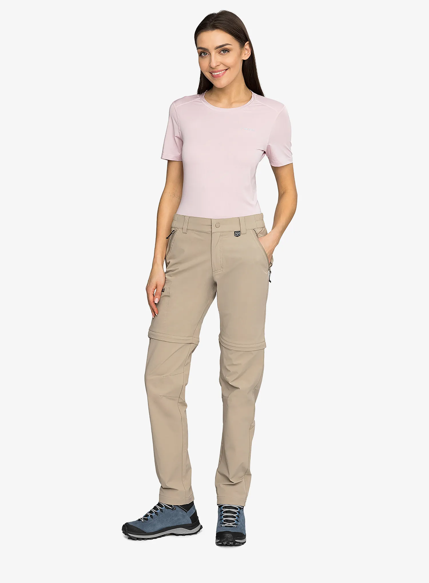 Ženske treking hlače Viking Rocklyn 2 in 1 - beige