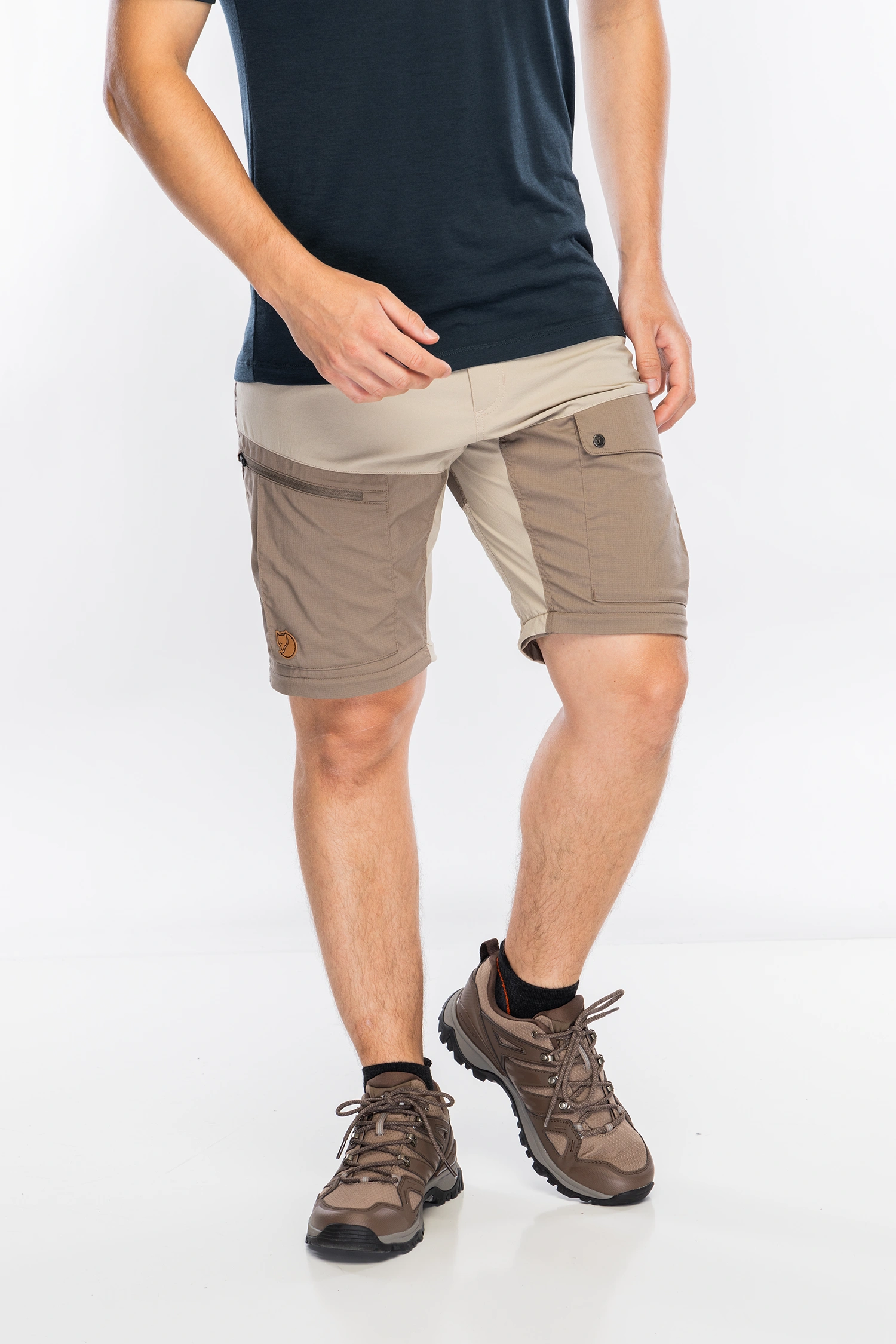Pohodne hlače Fjallraven Abisko Midsummer Zip Off Trousers Long - fossil/suede brown