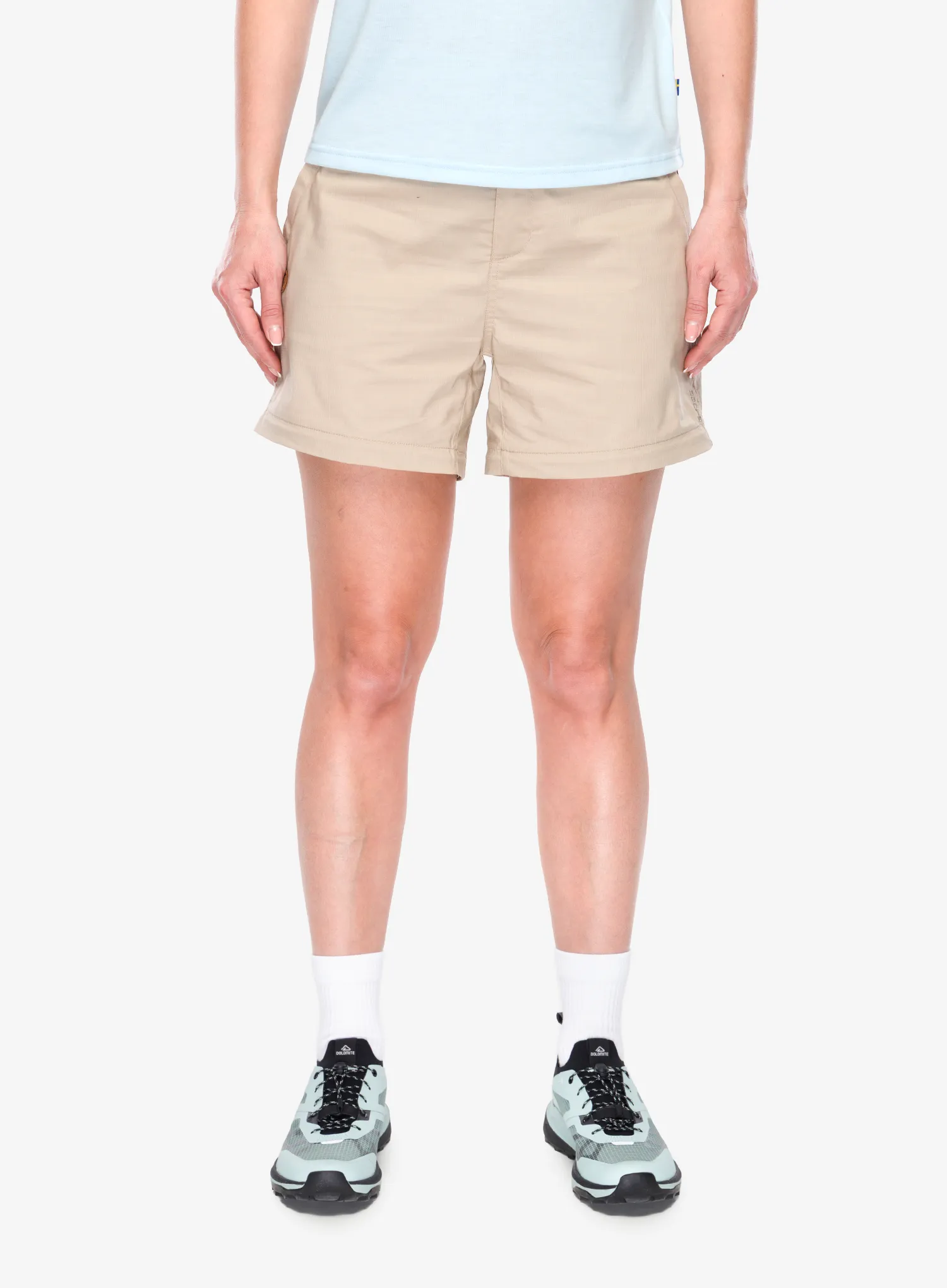 Ženske pohodniške hlače Fjallraven Abisko Hike Zip-off Trs - fossil