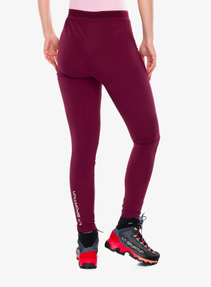 Ženske pohodniške hlače La Sportiva Camino Tight Pant - redwood/chalk