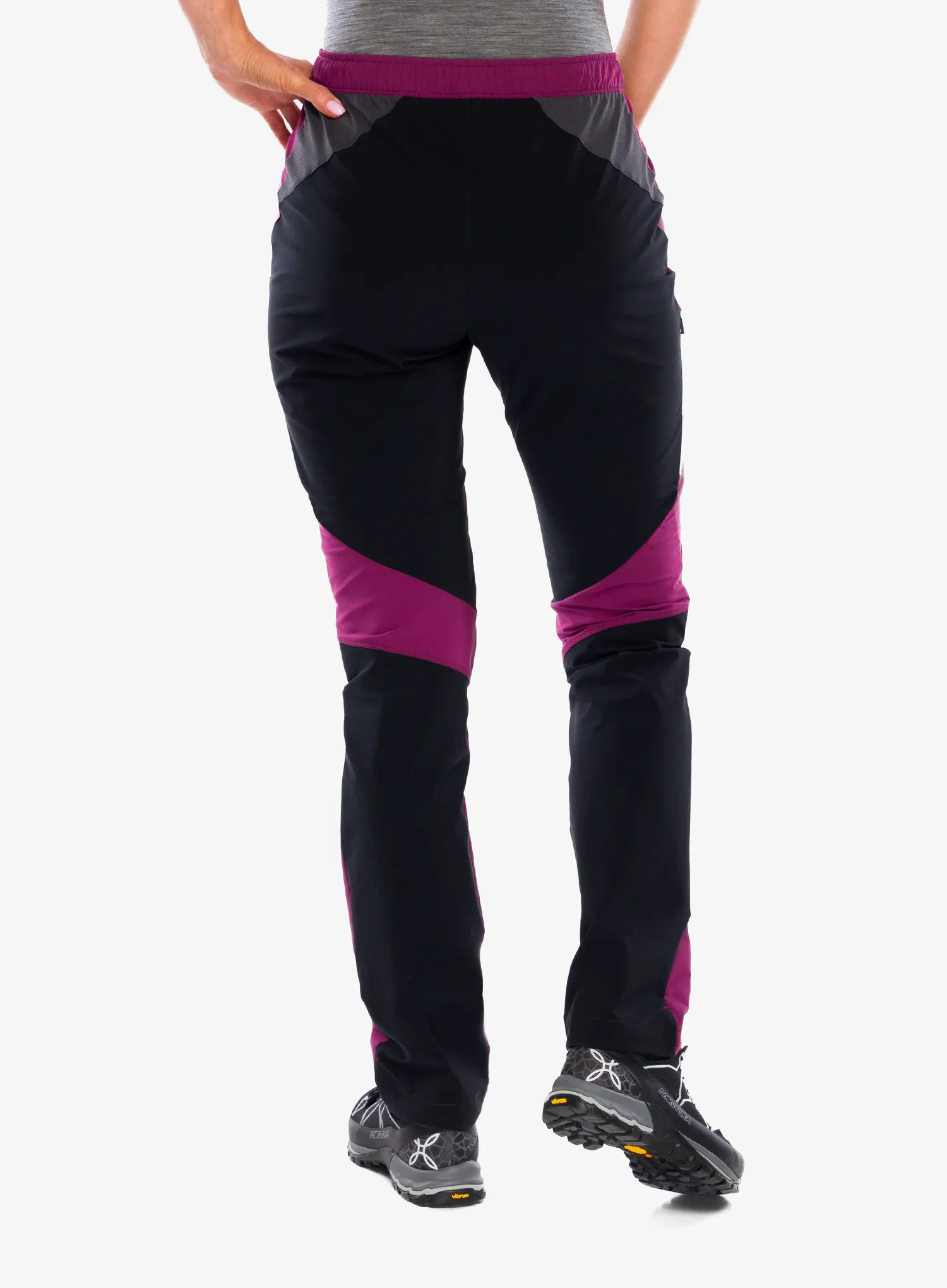 Ženske pohodniške hlače Montura Spitze Pants - wine red/light rose