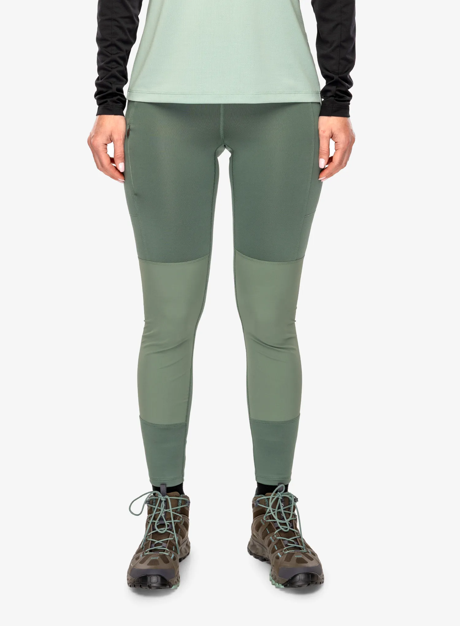 Ženske pohodniške hlače Patagonia Pack Out Hike Tights - hemlock green