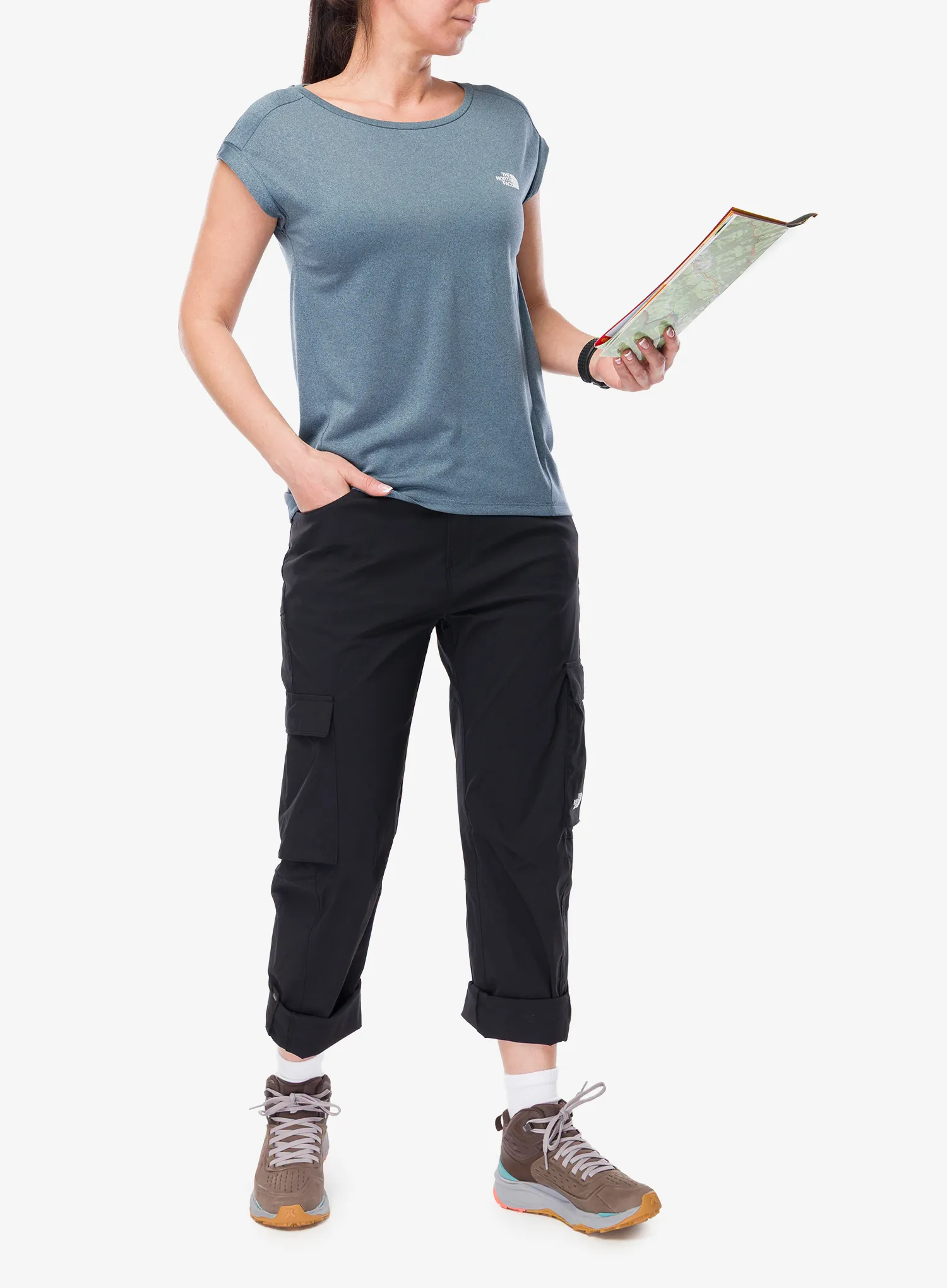 Ženske pohodniške hlače The North Face Exploration Cargo Pants - tnf black