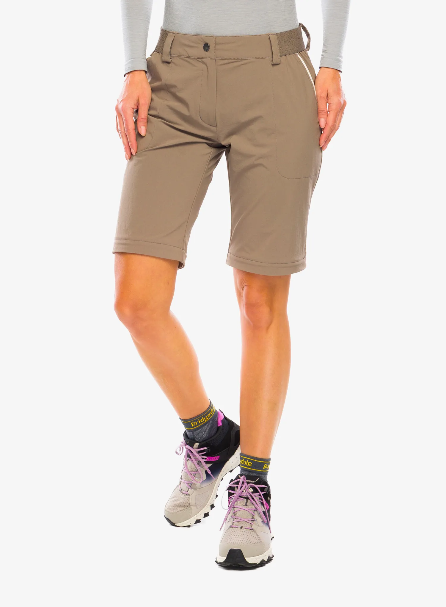 Ženske pohodniške hlače Vaude Farley Stretch ZO Pants II - coconut