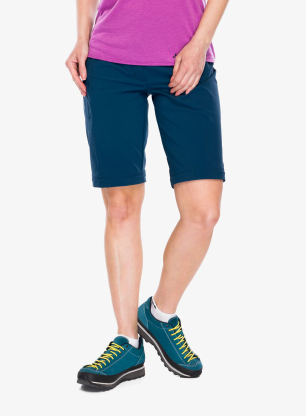 Ženske pohodniške hlače Vaude Farley Stretch ZO T-Zip Pants II - dark sea