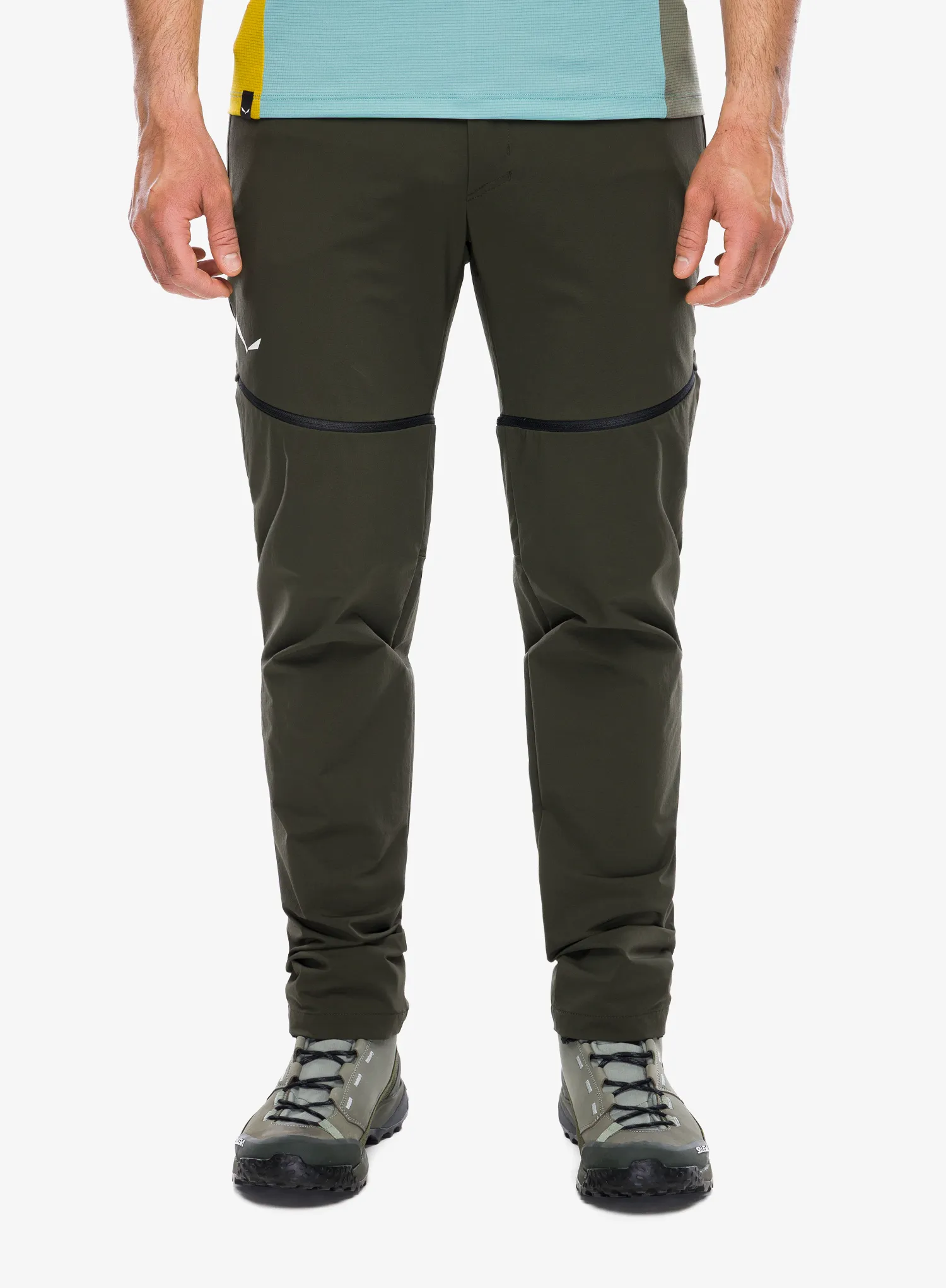 Pohodne hlače Salewa Pedroc 3 Dst 2in1 Pant - dark olive