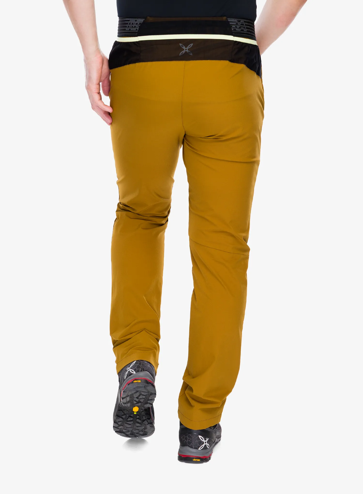 Pohodniške hlače Montura Rise Pants - bronze brown/sunny lime
