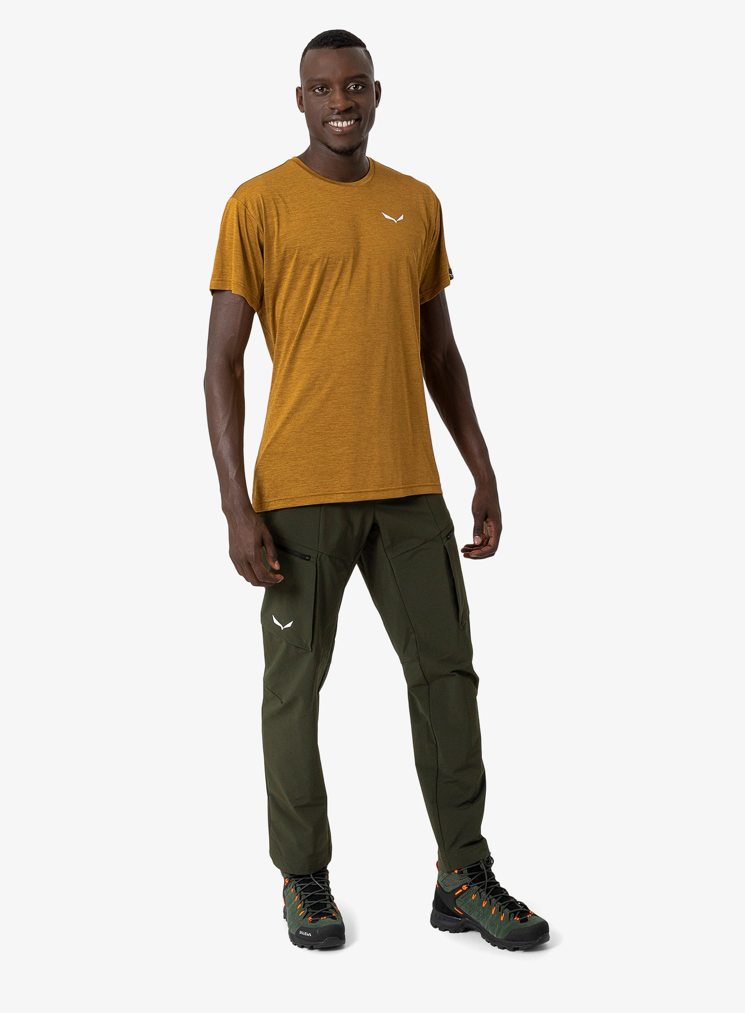 Pohodniške hlače Salewa Puez DST Cargo Pants - dark olive