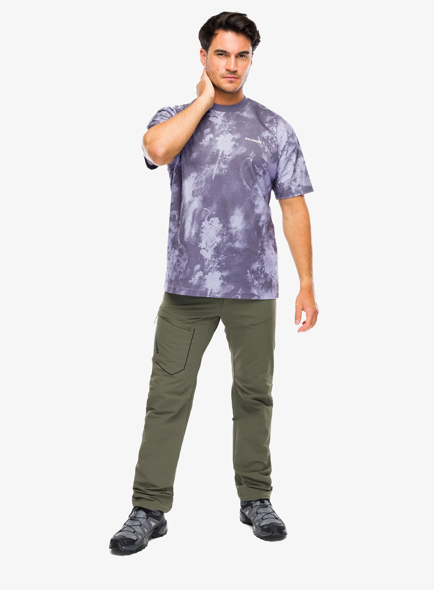 Pohodniške hlače Salomon Wayfarer Warm Pant - grape leaf