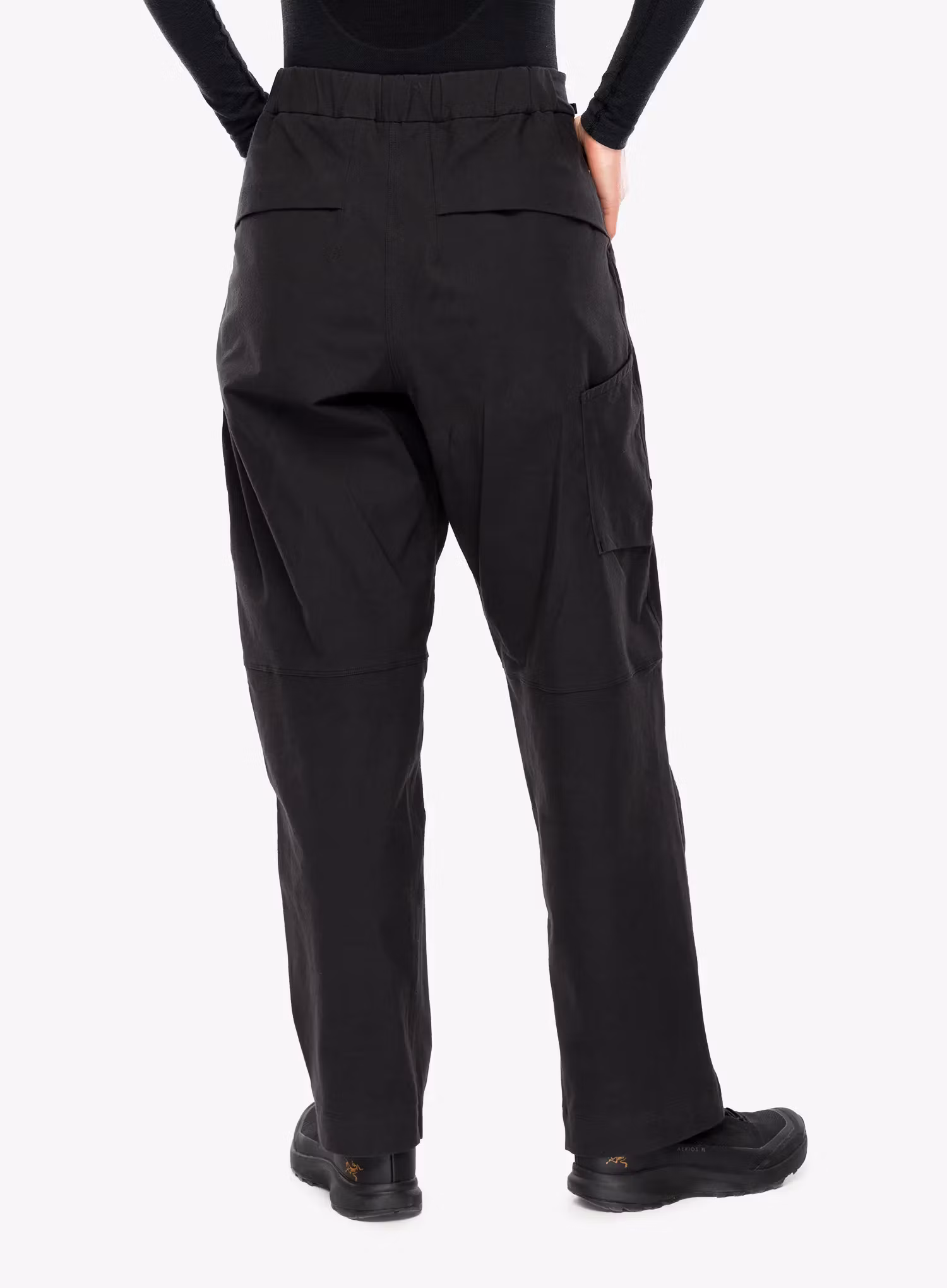Ženske plezalne hlače Arcteryx Clarkia Cotton Pant Wide Leg - black