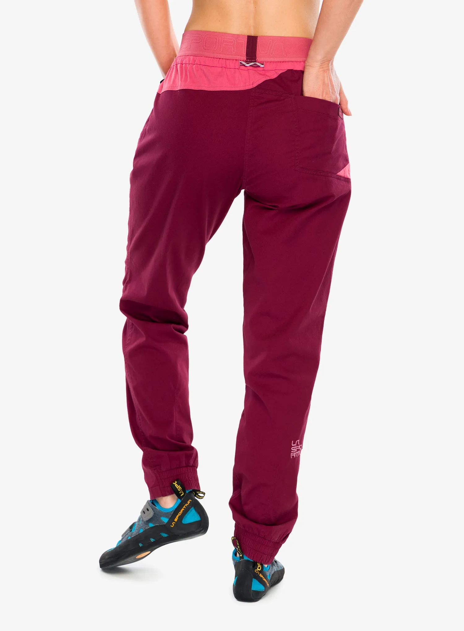 Ženske plezalne hlače La Sportiva Tundra Pants - redwood/rosebay