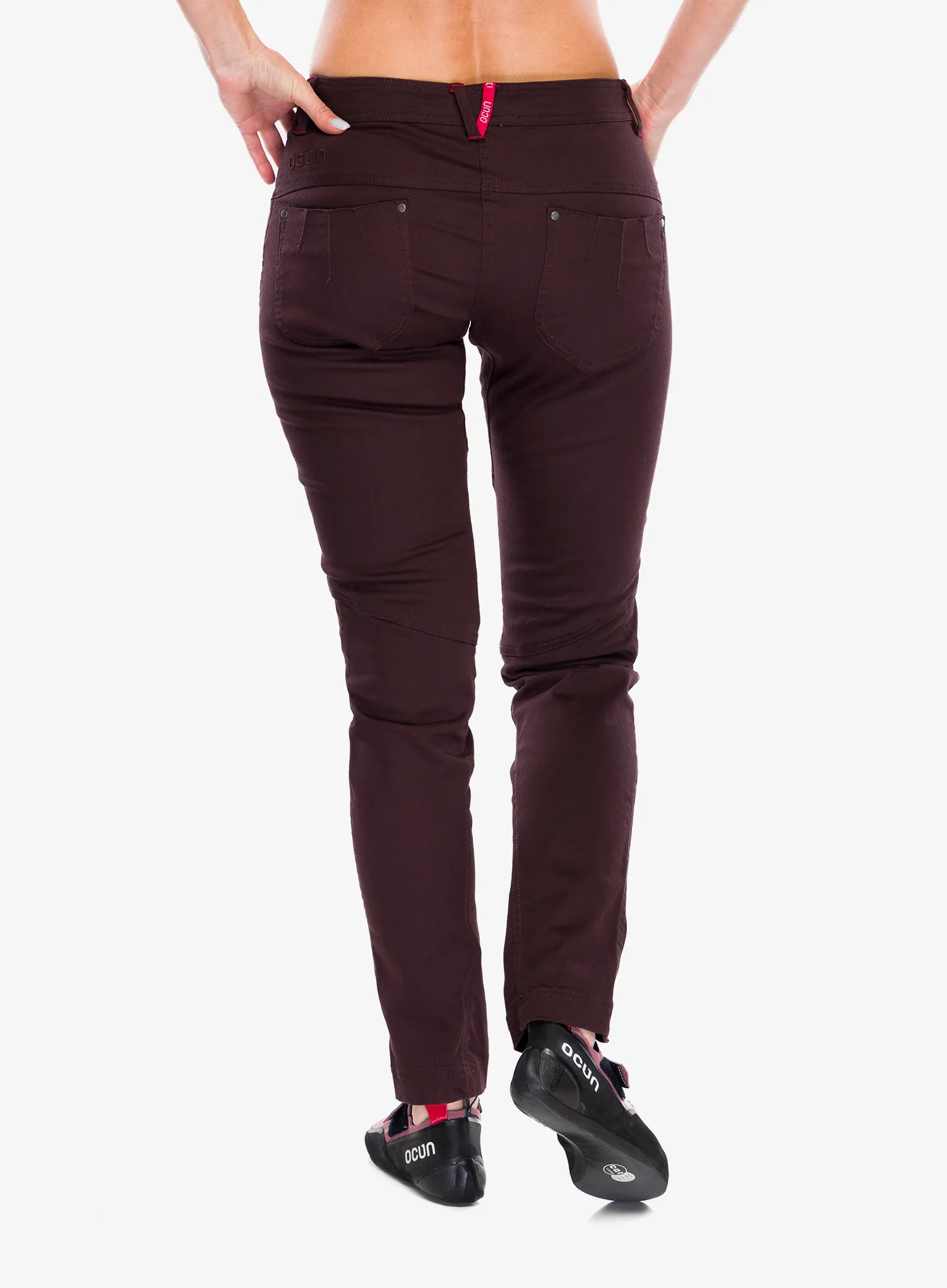 Ženske plezalne hlače Ocun Kaira Pants - brown chocolate/plum