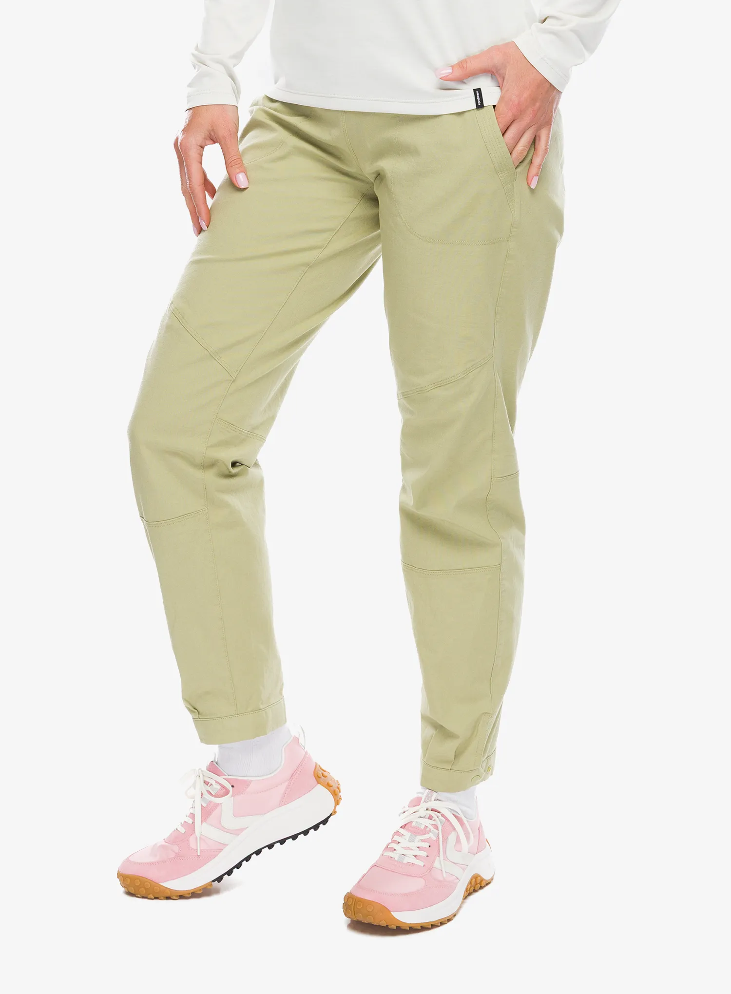 Ženske plezalne hlače Patagonia Caliza Rock Pants - gumtree green