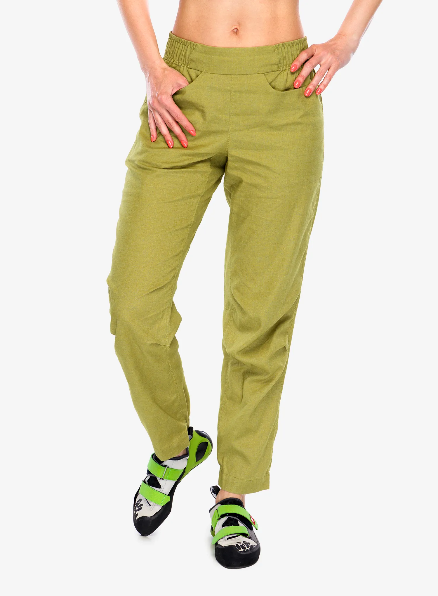 Ženske plezalne hlače Patagonia Hampi Rock Pants - graze green