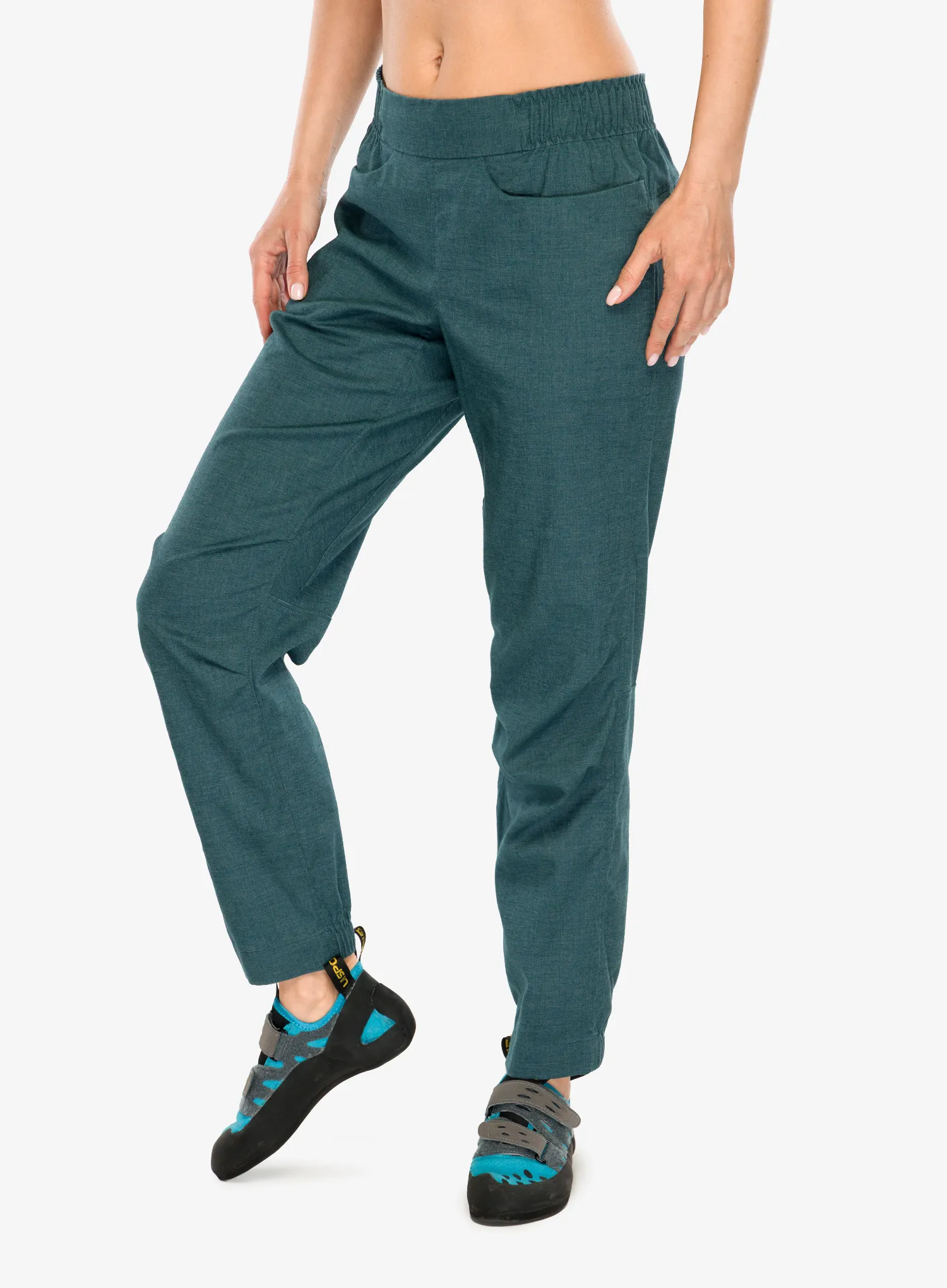 Ženske plezalne hlače Patagonia Hampi Rock Pants - tidal teal/teal