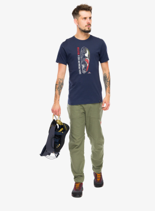 Plezalne hlače La Sportiva Bolt Pant - cypress/mountain red