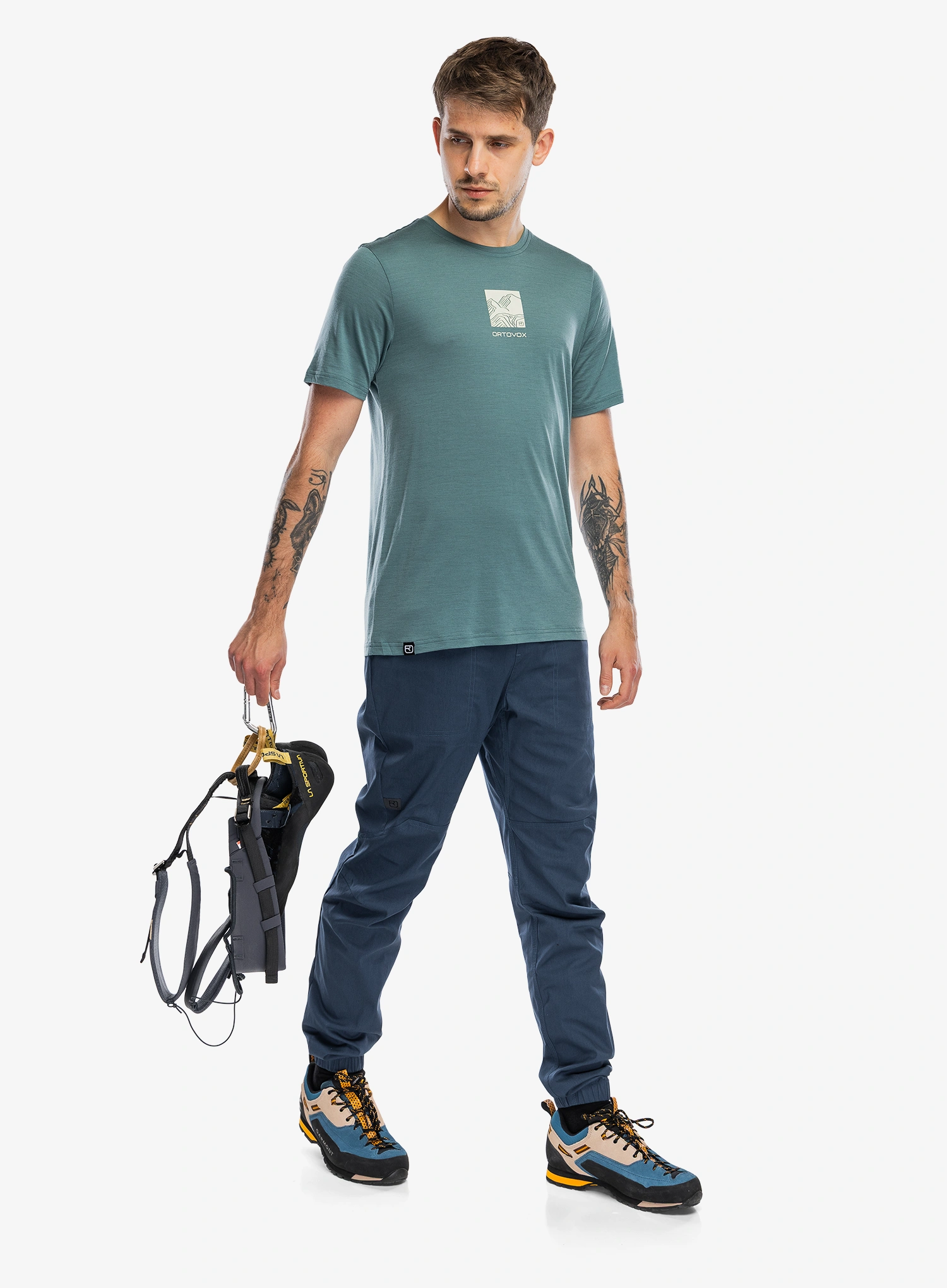 Plezalne hlače Ortovox Affinity Pants - blue nunatak