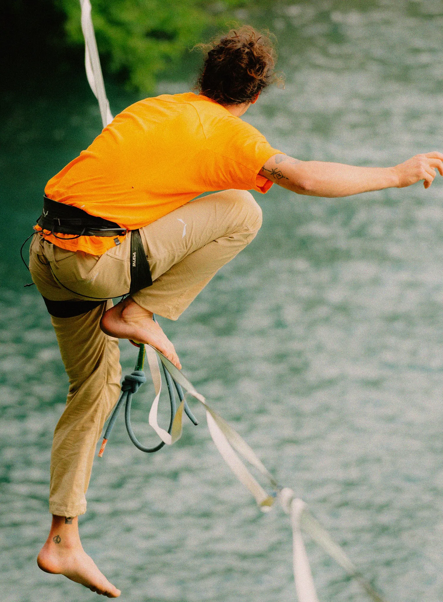 Plezalne hlače Salewa Agner Hemp Ripstop Pants - quicksand