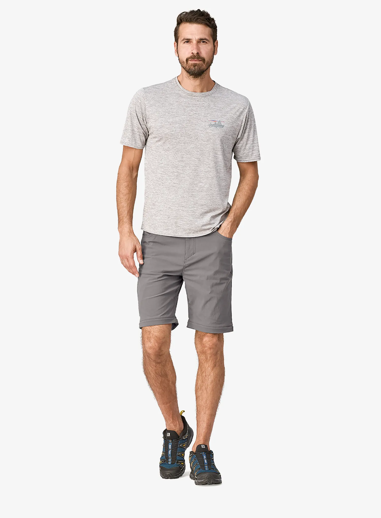 Hlače z odstranljivimi hlačnicami Patagonia Quandary Convertible Pants - forge grey