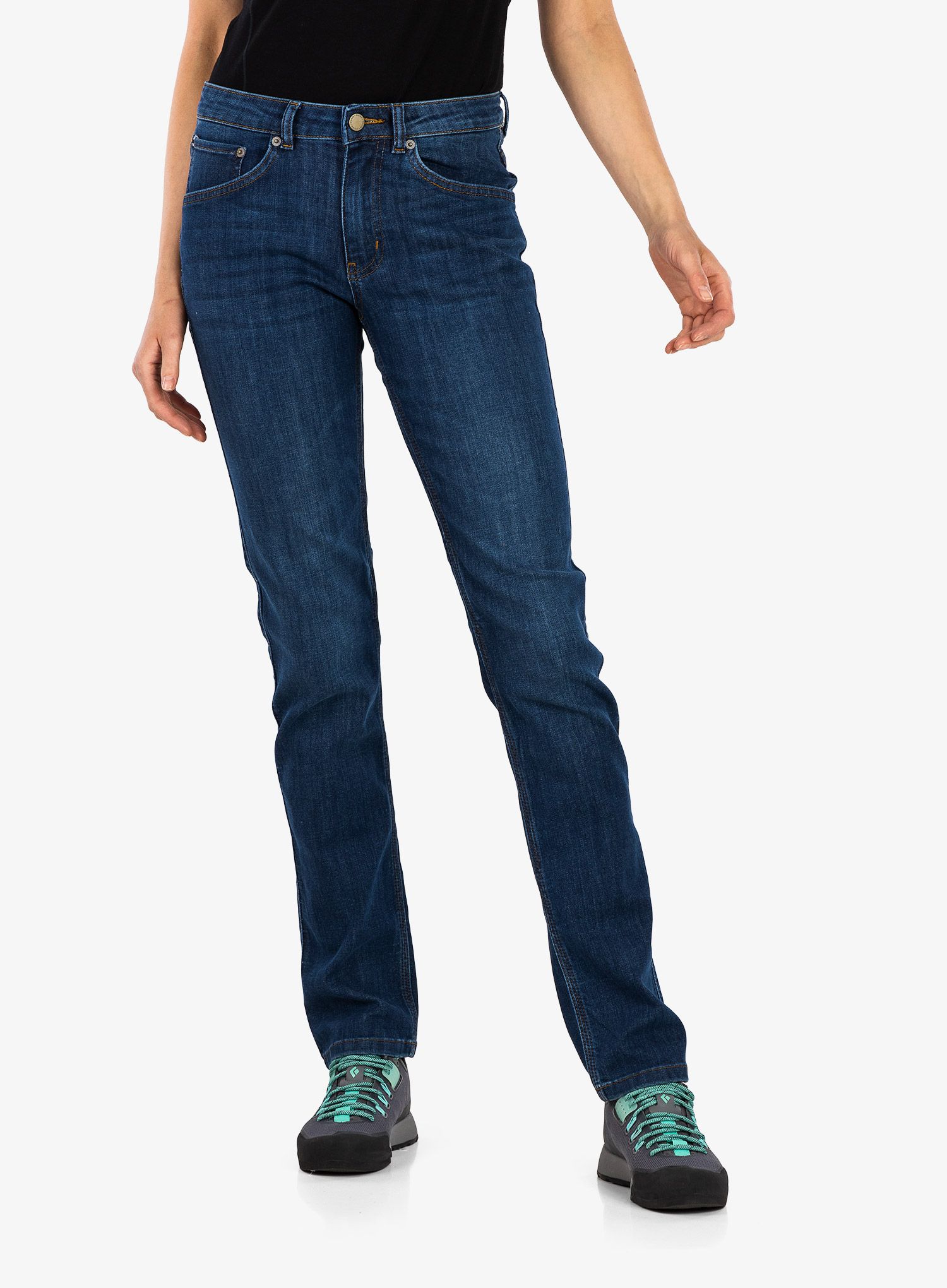 Ženske hlače DUER Performance Denim Slim Straight - aged stone