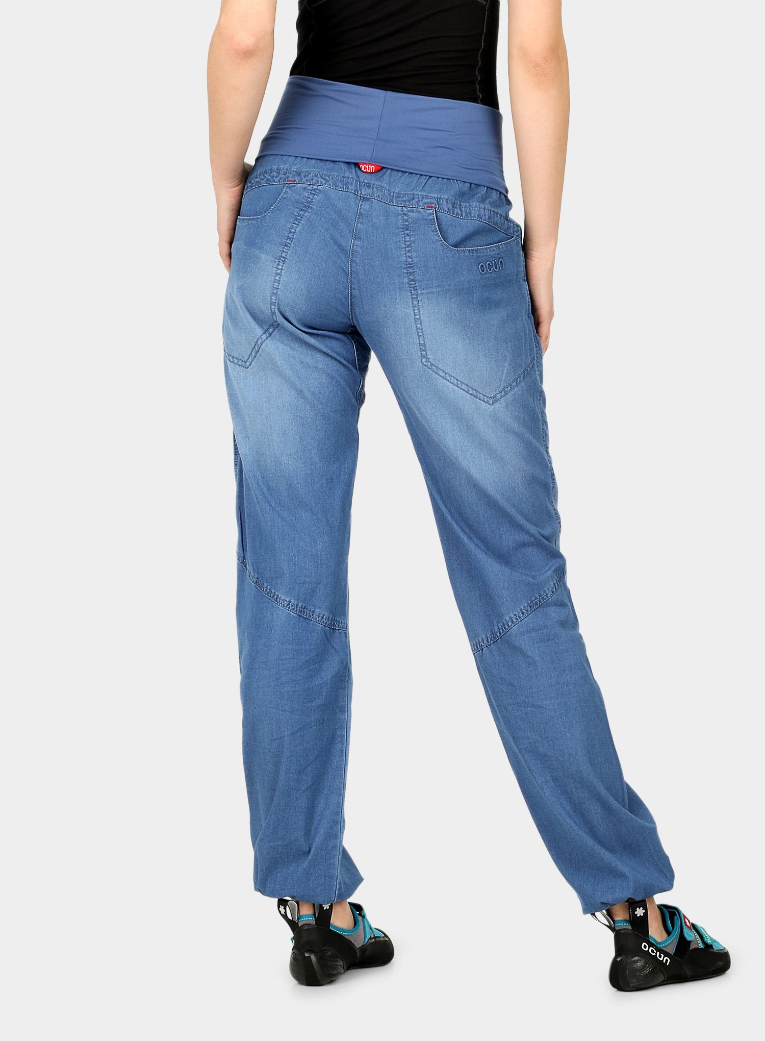 Ženske plezalne hlače Ocun Noya Jeans - middle blue