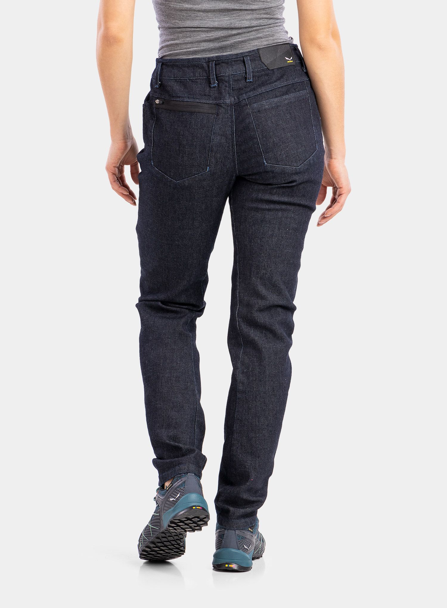 Ženske hlače Salewa Pez Alpine Wool Pant - blue jeans