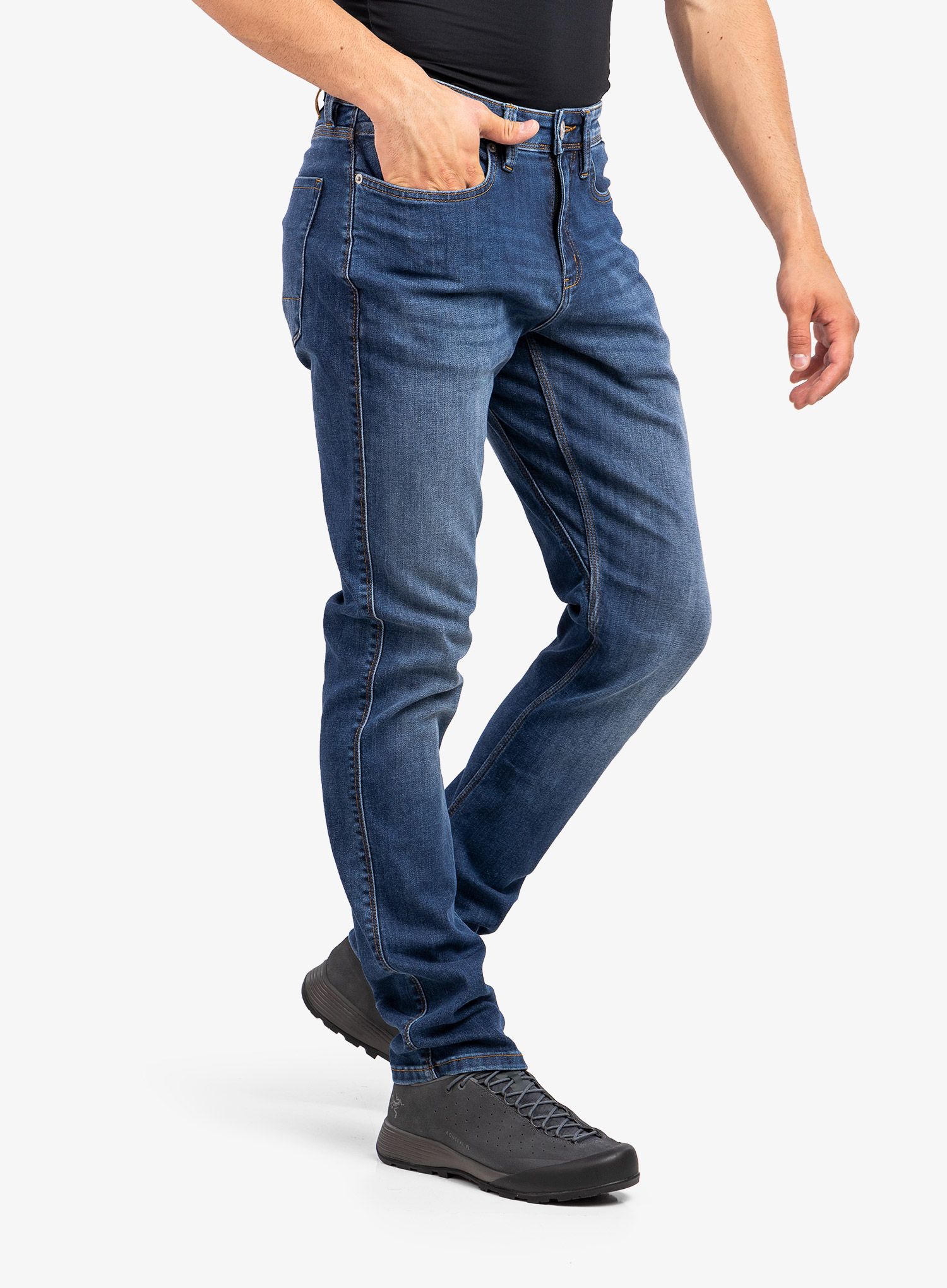 Hlače Duer Performance Denim Relaxed Taper - galactic