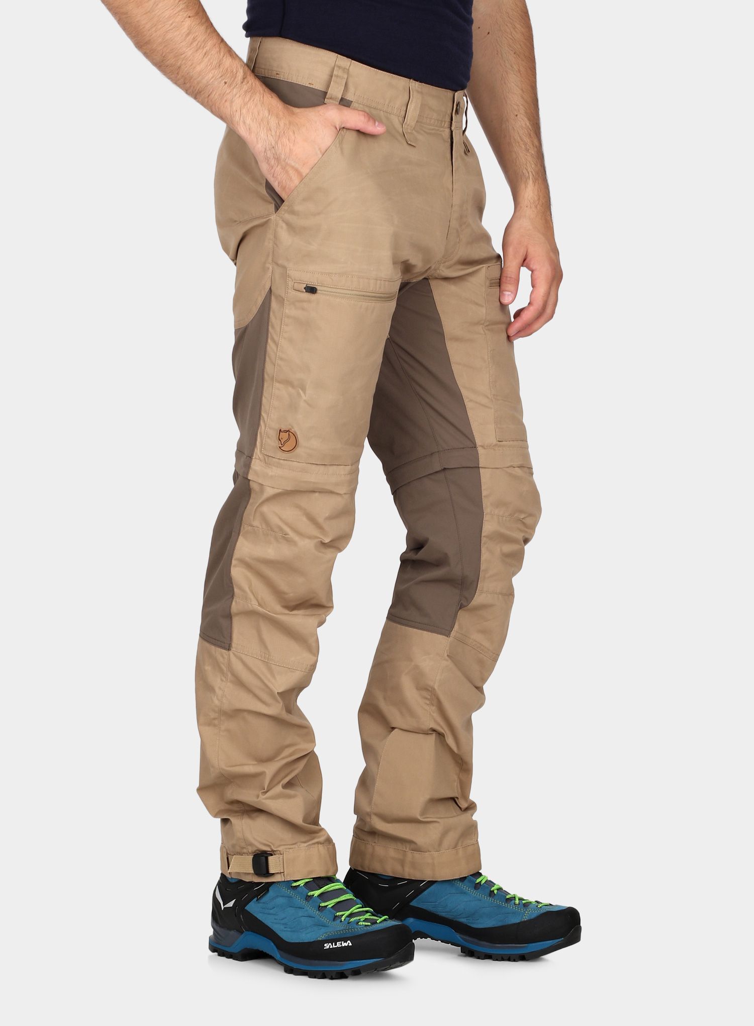 Hlače Fjallraven Abisko Lite Trekking Zip-Off - sand/tarmac