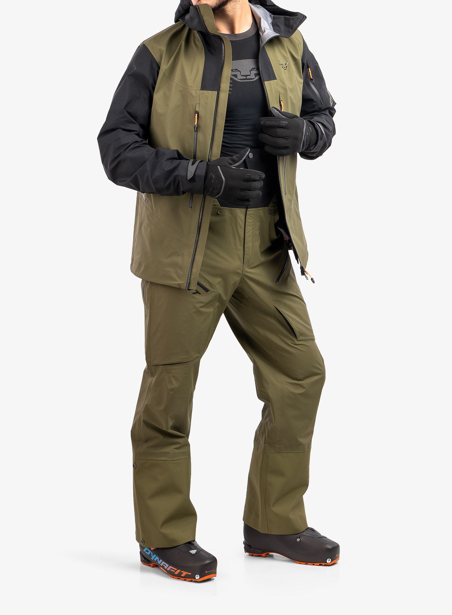 Hlače za turno smučanje Dynafit Free GTX Pant - winter moss