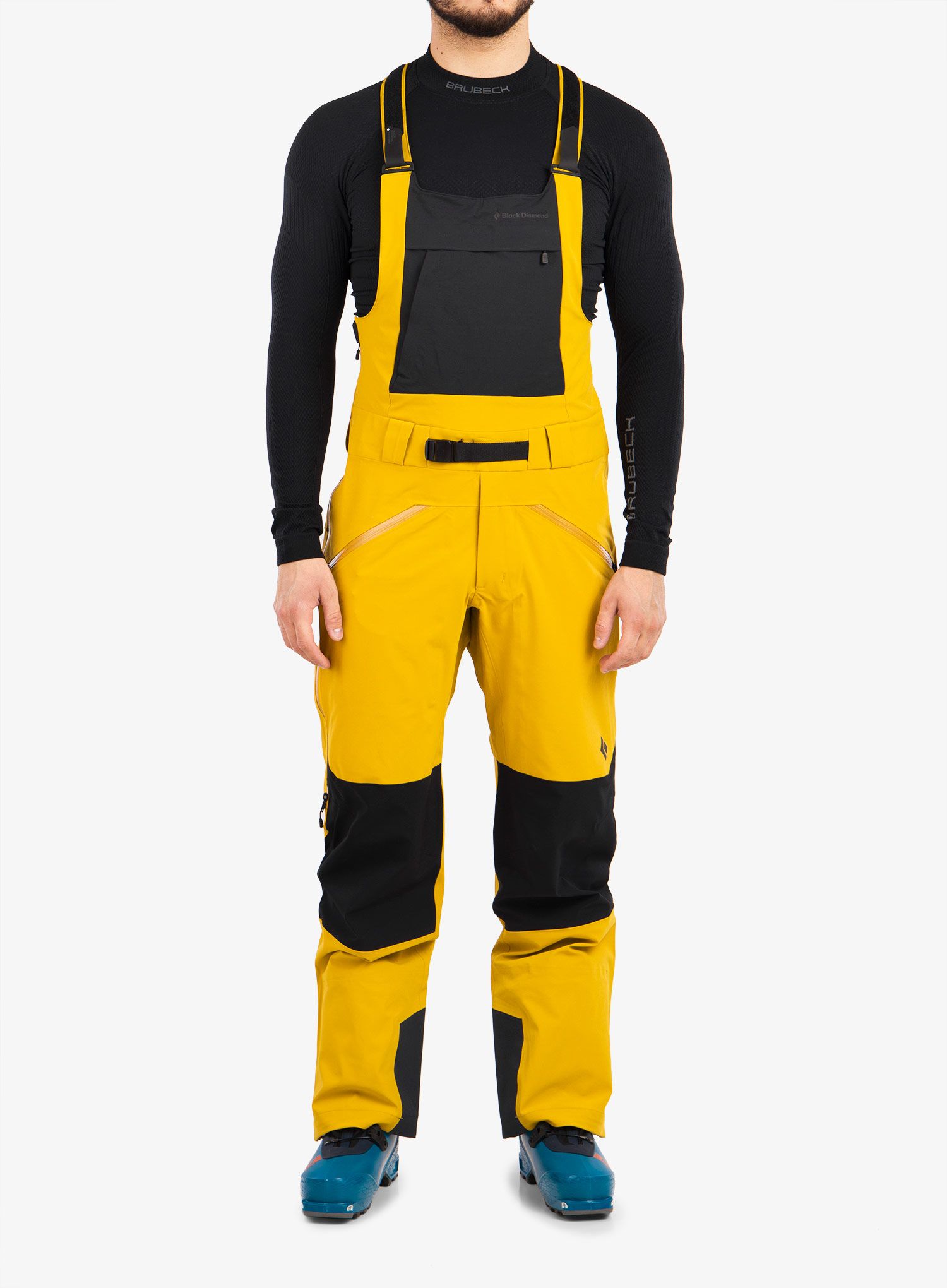 Smučarske hlače Black Diamond Recon Bibs - amber/black