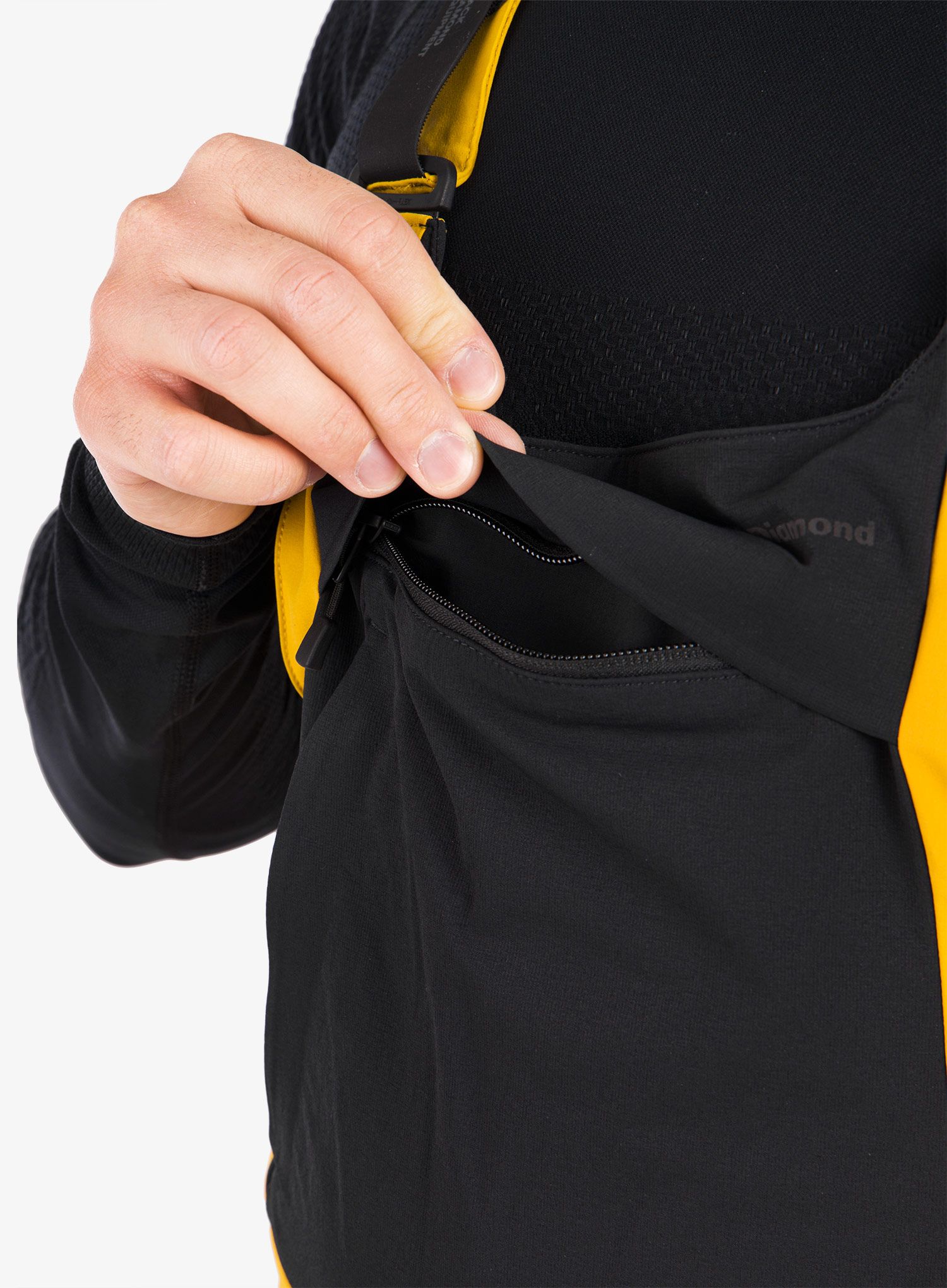 Smučarske hlače Black Diamond Recon Bibs - amber/black