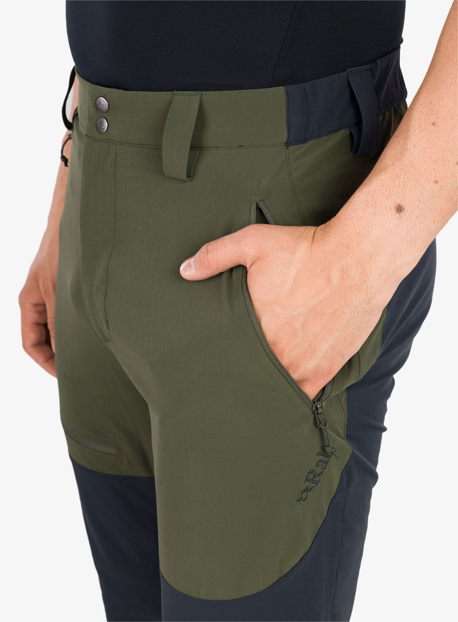 Pohodne hlače Rab Torque Mountain Pants - army/beluga