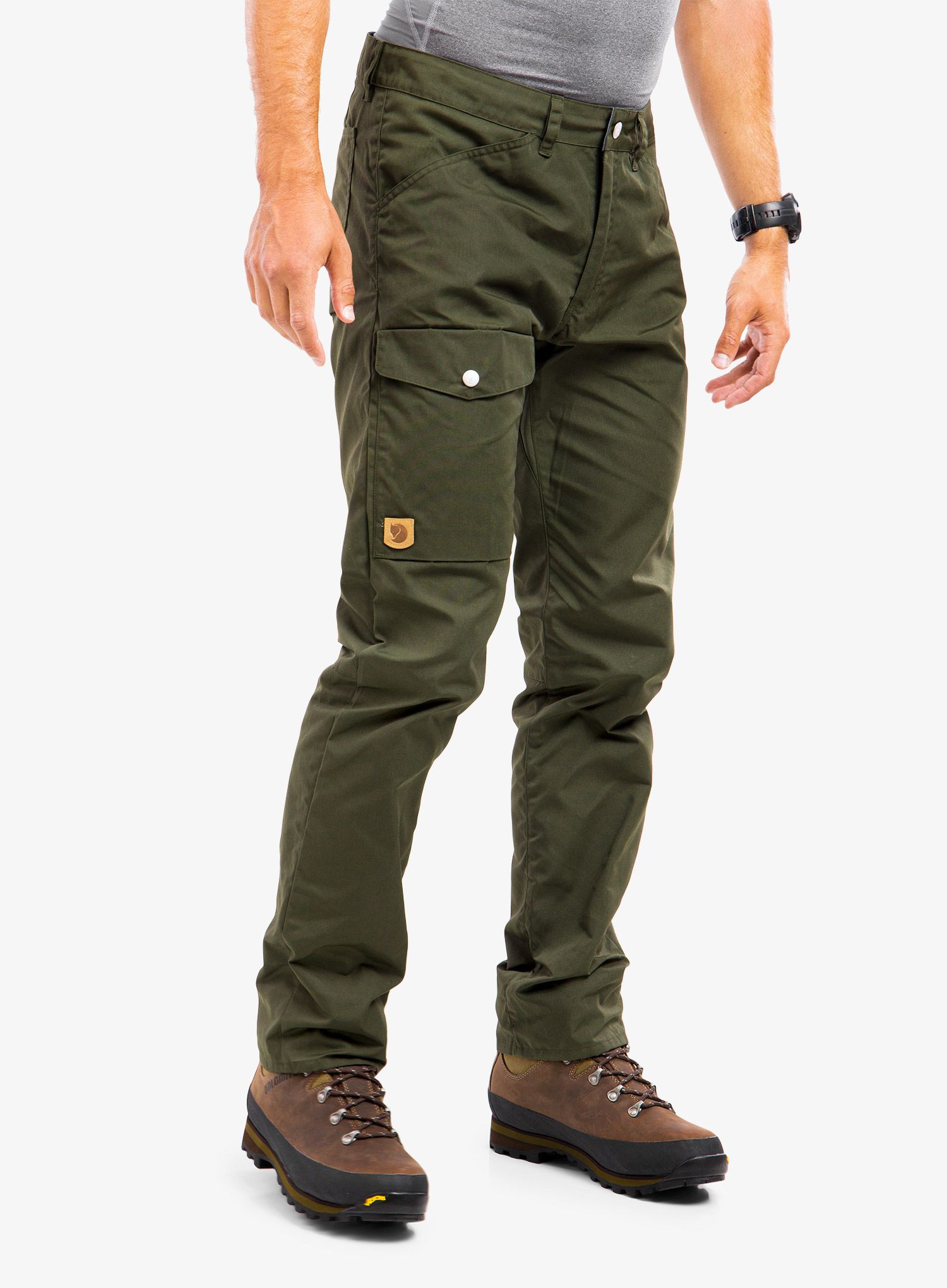 Pohodniške hlače Fjallraven Greenland Jeans Regular - deep forest