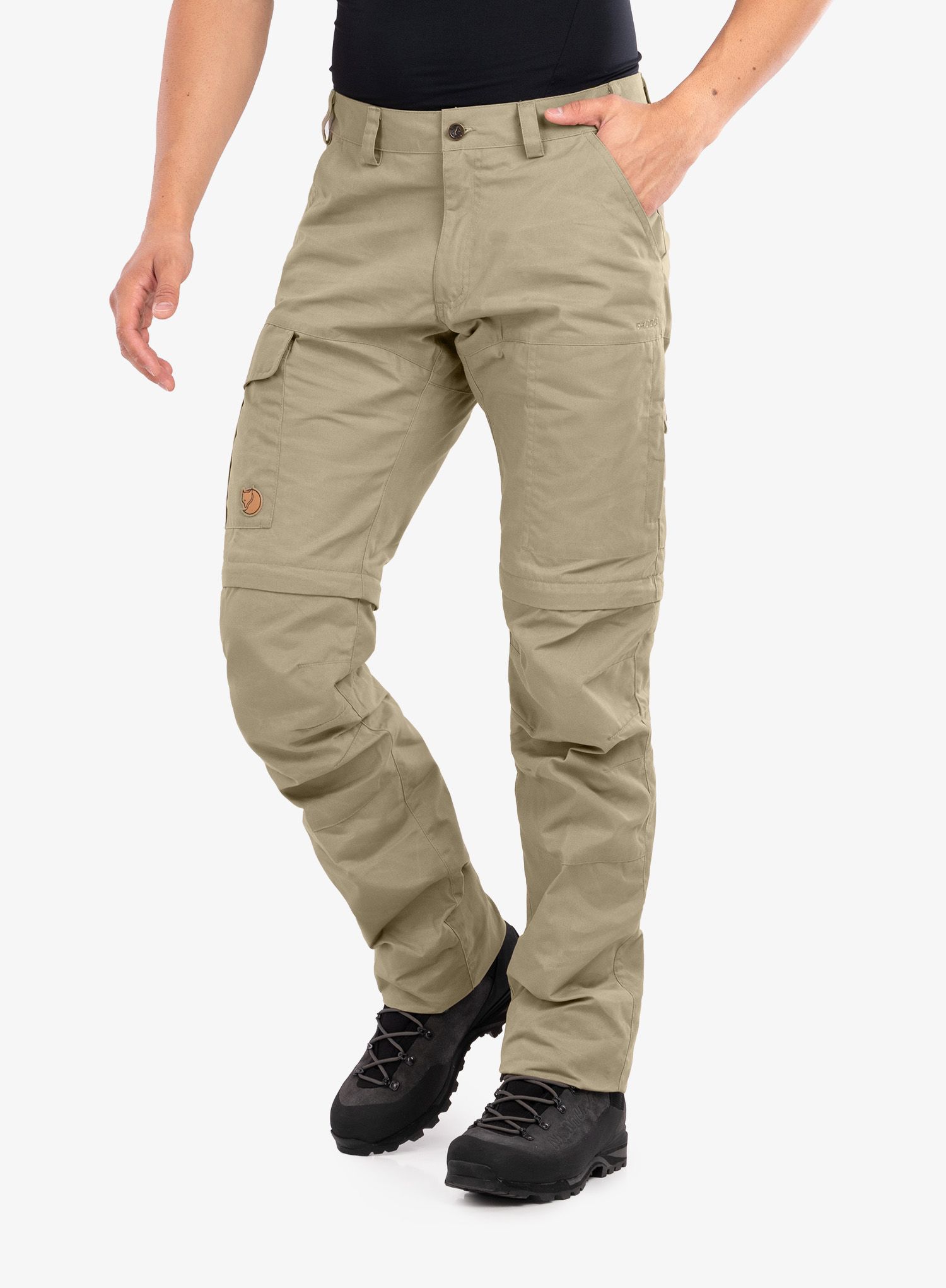 Pohodniške hlače Fjallraven Karl Pro Zip-off Trousers - savanna