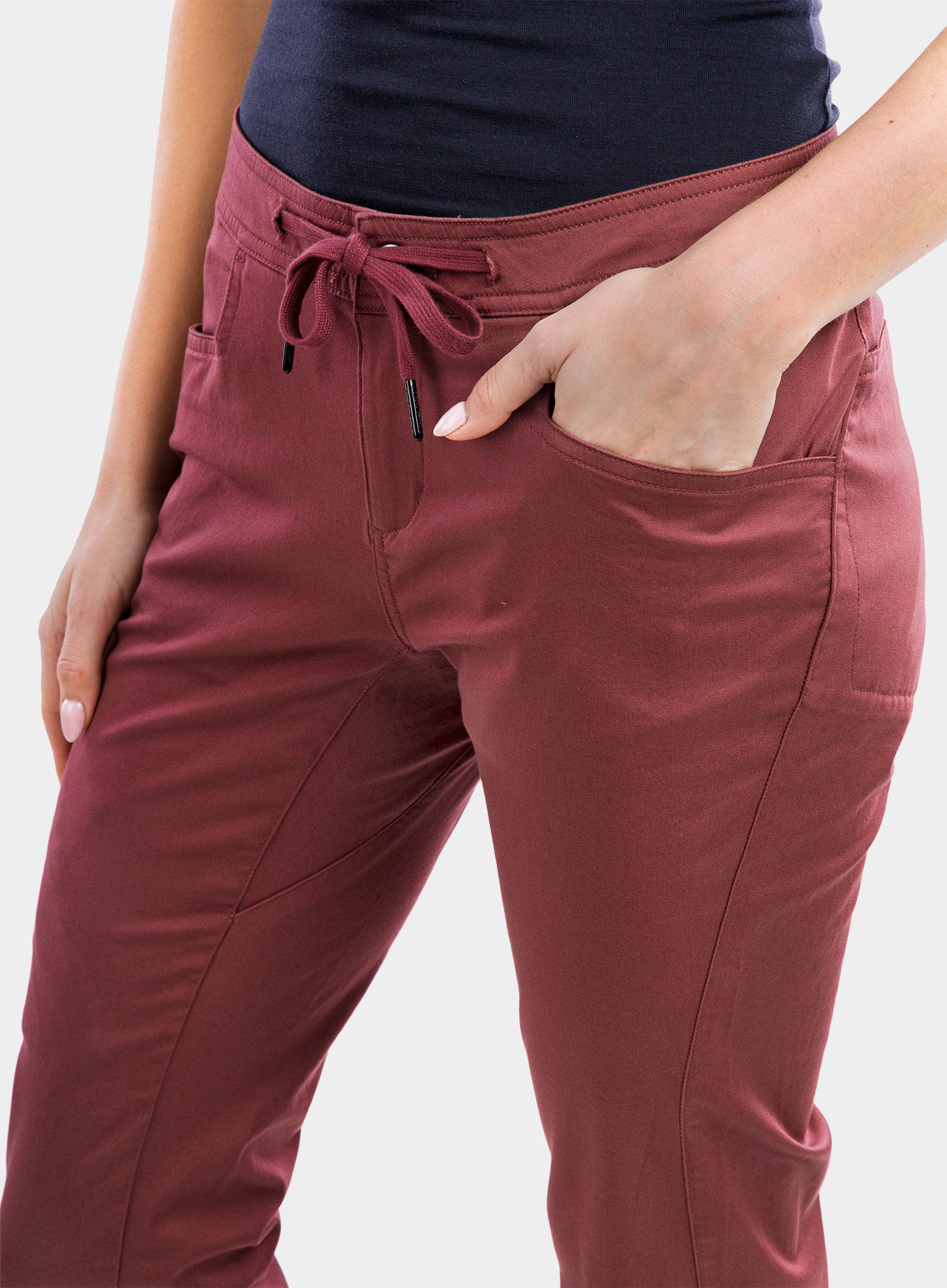 Ženske plezalne hlače Black Diamond Credo Pants - cherrywood