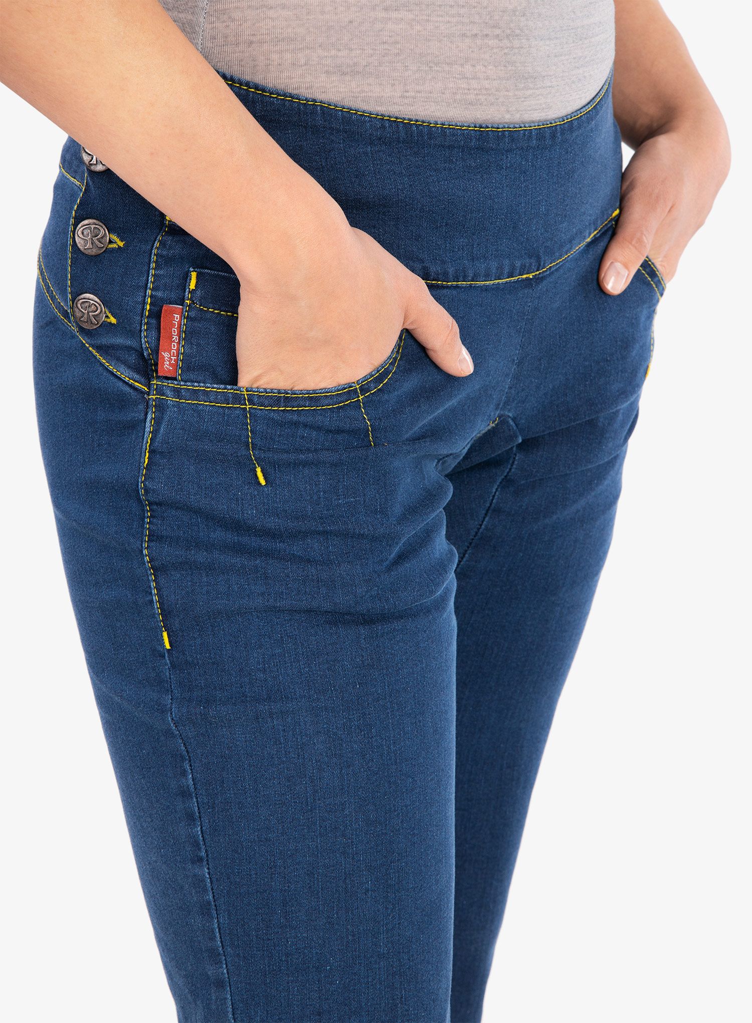 Ženske plezalne hlače ProRock Maya - dark blue jeans