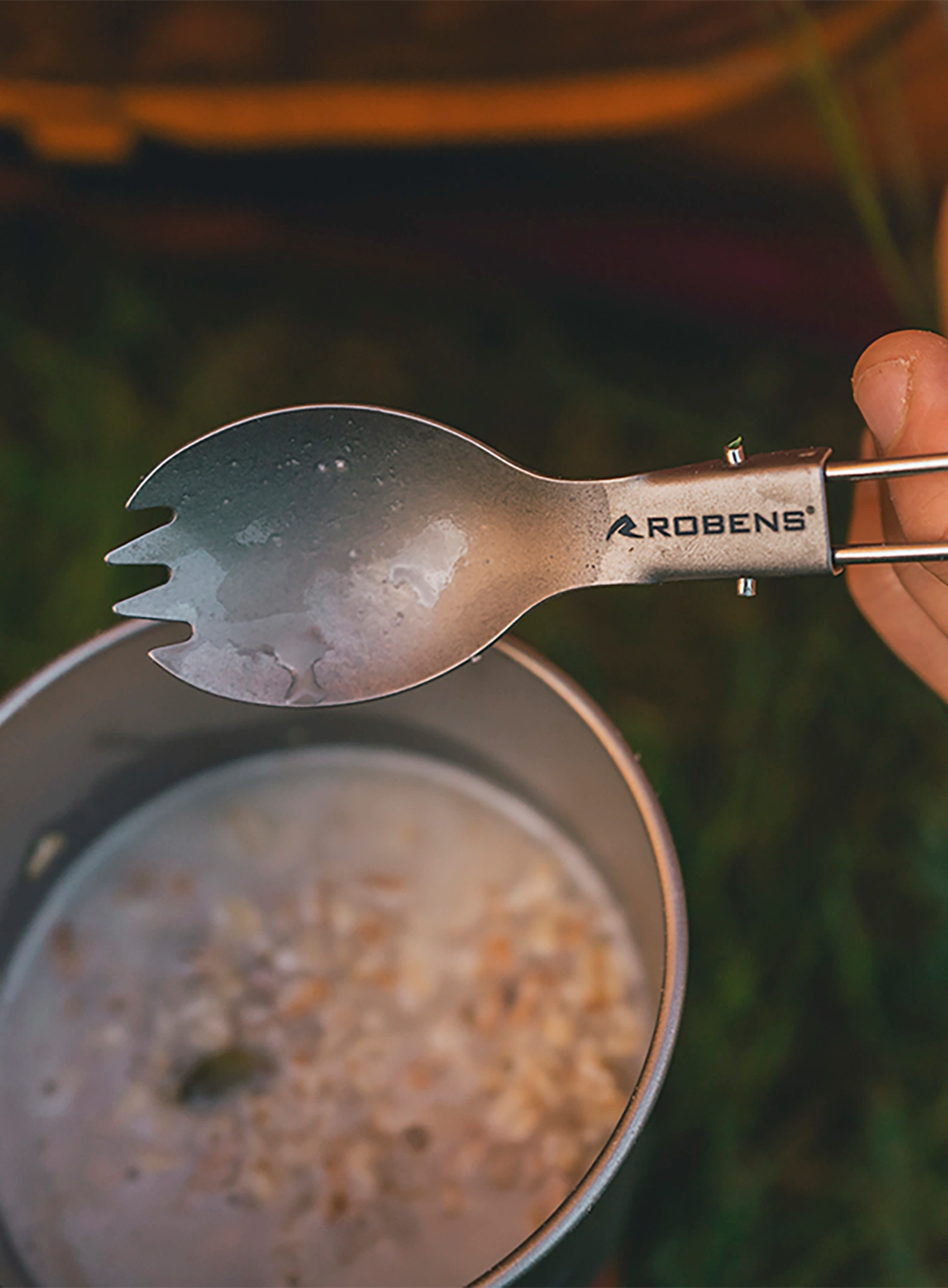 Žvilica Robens Titanium Folding Spork UL - silver