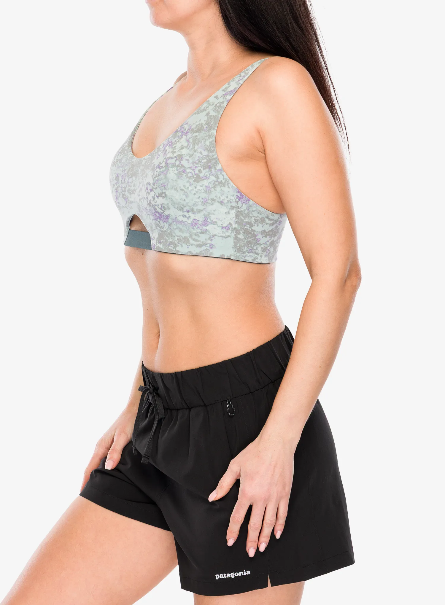 Športni nedrček Patagonia Maipo Low Impact Adjustable Bra - rock wash/thermal blue