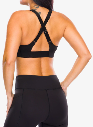 Športni nedrček Patagonia Shadowlite Mid Impact Adjustable Bra - black