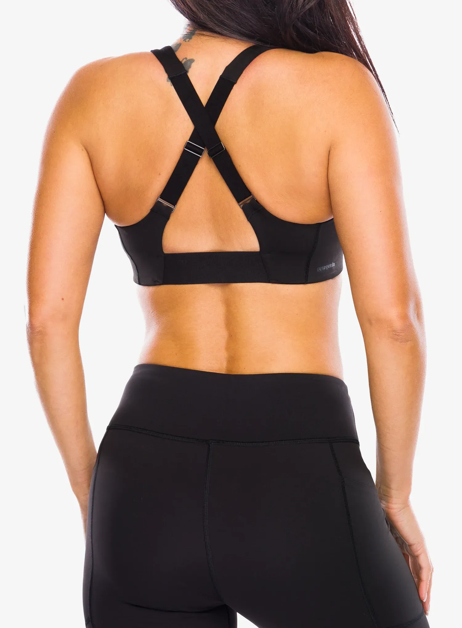 Športni nedrček Patagonia Shadowlite Mid Impact Adjustable Bra - black