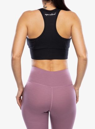 Športni nedrček Super.natural Motion Zip Top - jet black