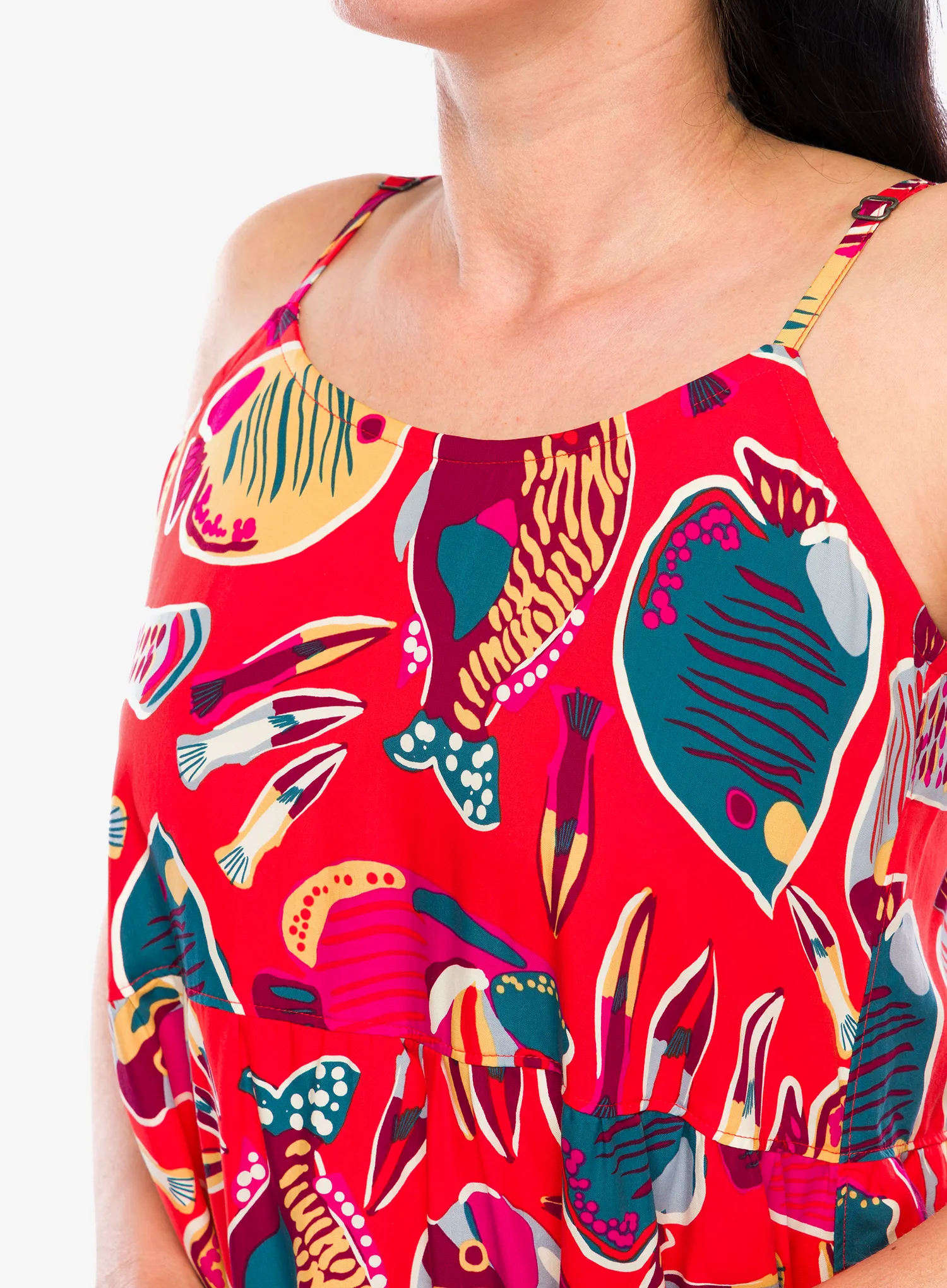 Športna obleka Patagonia Tidal Threads Dress - wrasse/pollinator orange