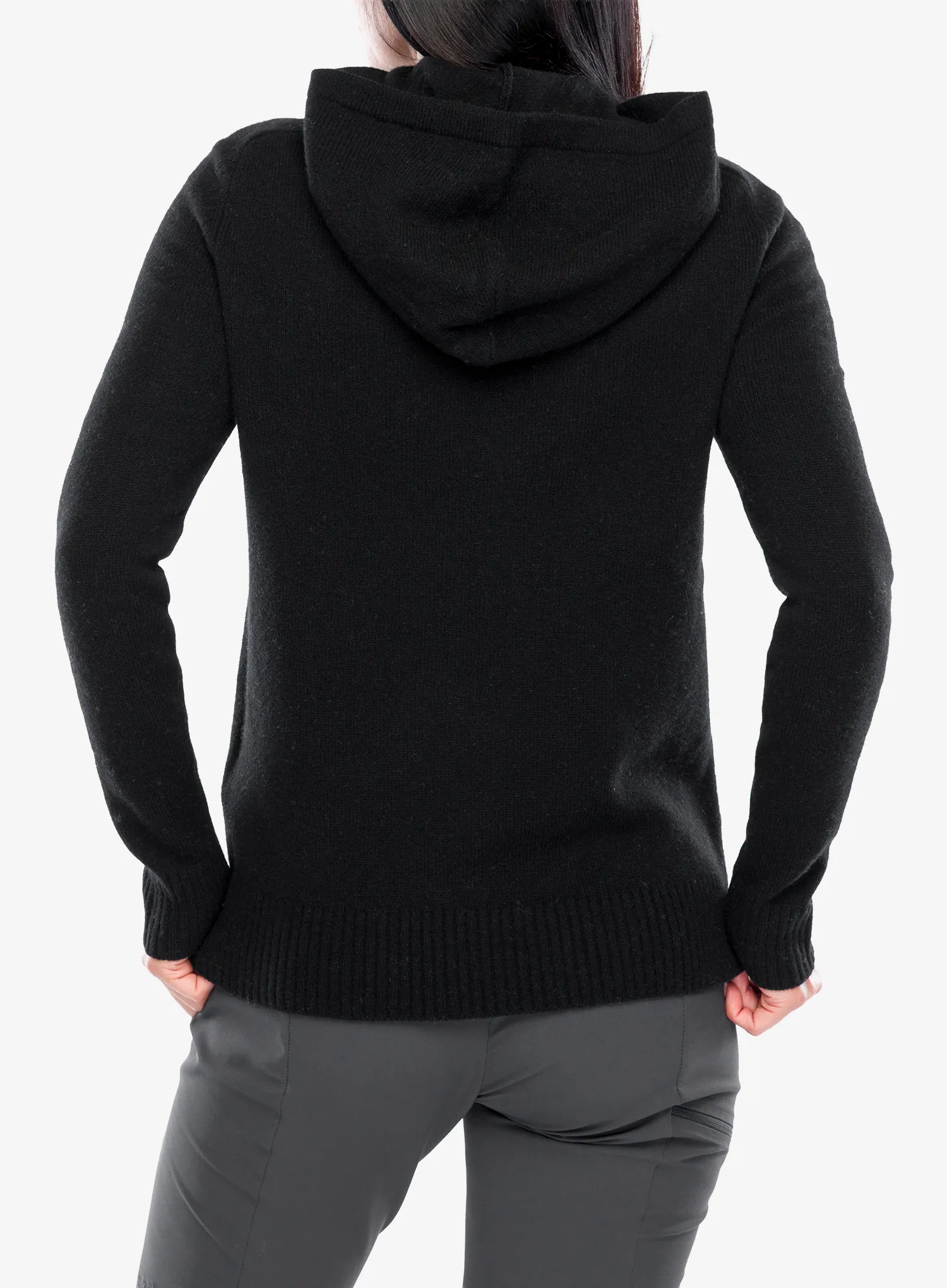 Ženski pulover Royal Robbins Rockcraft Wool Hoodie - jet black