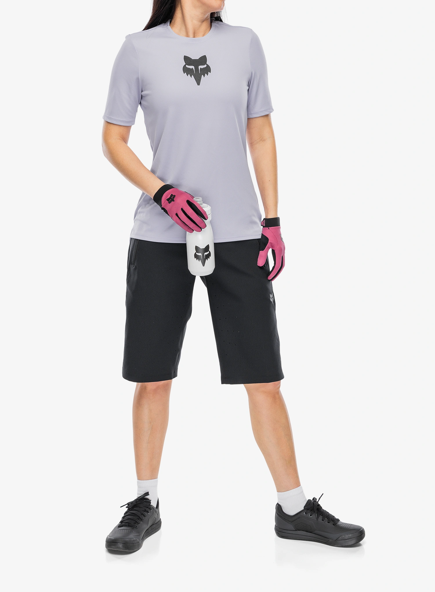 Ženske kolesarske kratke hlače Fox Defend Short - black/black