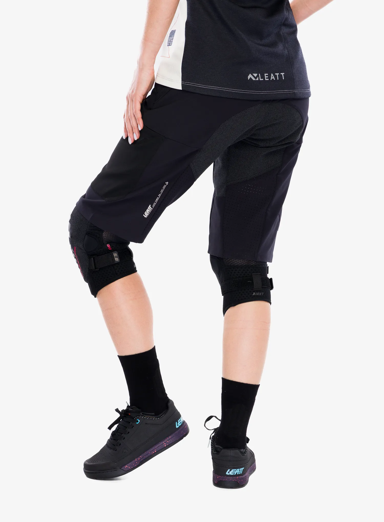 Ženske kolesarske kratke hlače Leatt Shorts MTB Enduro 3.0 - black/black